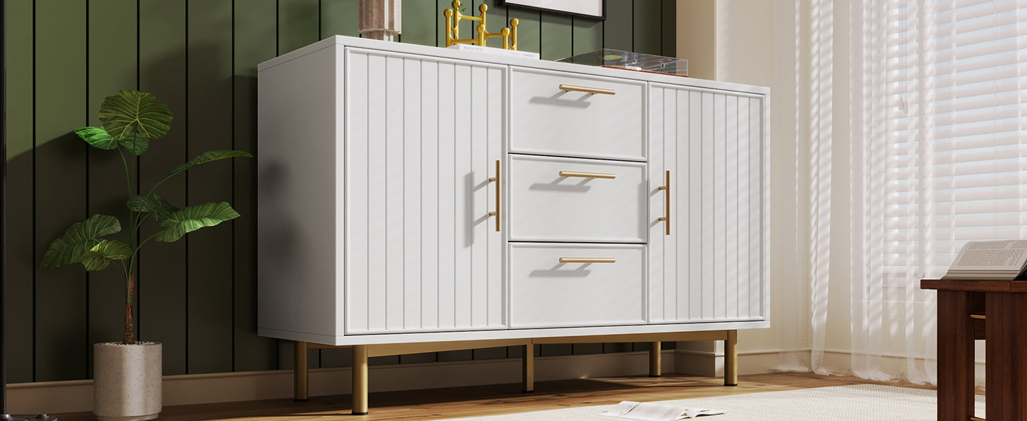 Logidon ladekast wit met 2 deuren verstelbare plank H75xB120xD40 cm