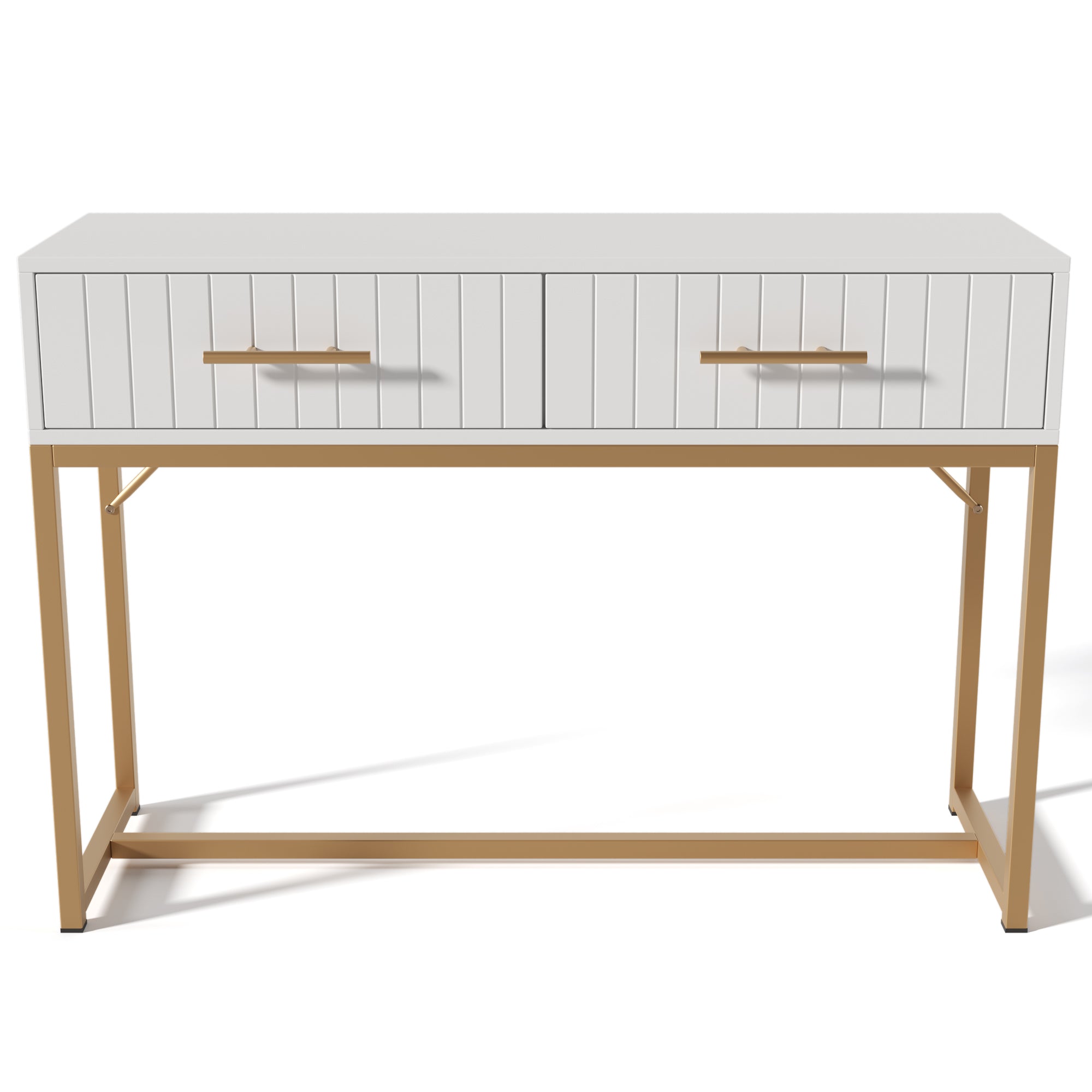 Logidon Kaptafel Met 2 Laden Wit H75 B100 D45