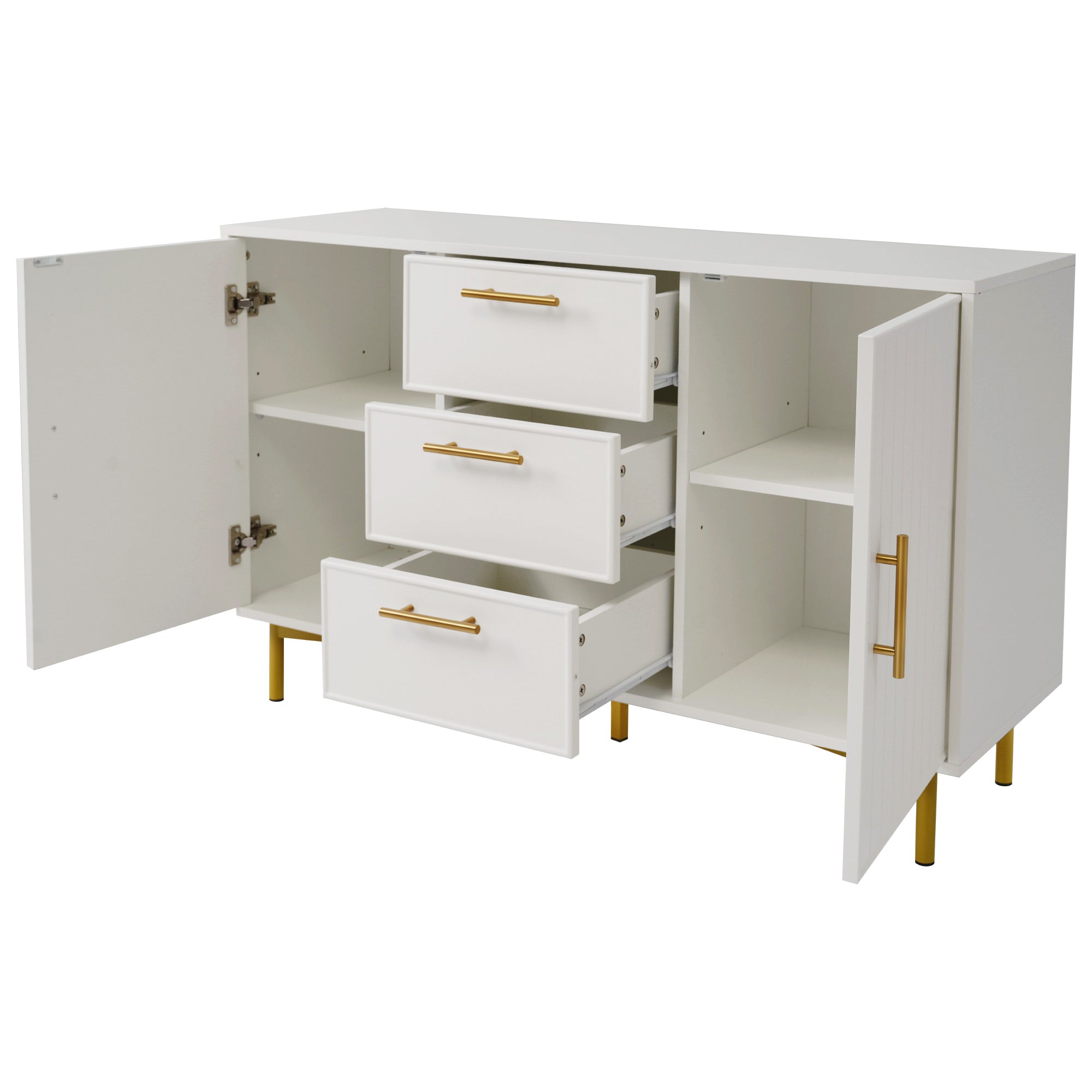 Logidon ladekast wit met 2 deuren verstelbare plank H75xB120xD40 cm