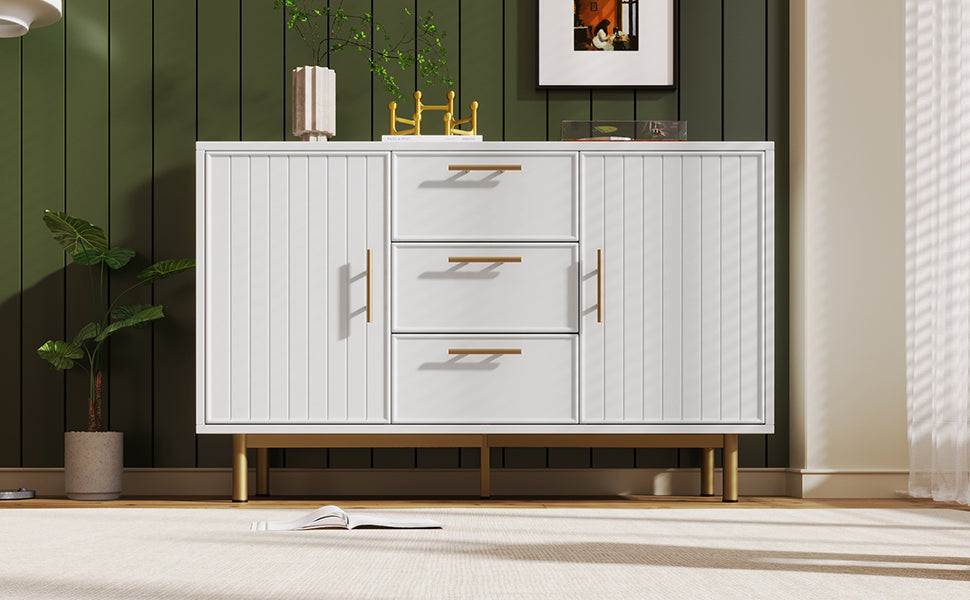 Logidon ladekast wit met 2 deuren verstelbare plank H75xB120xD40 cm