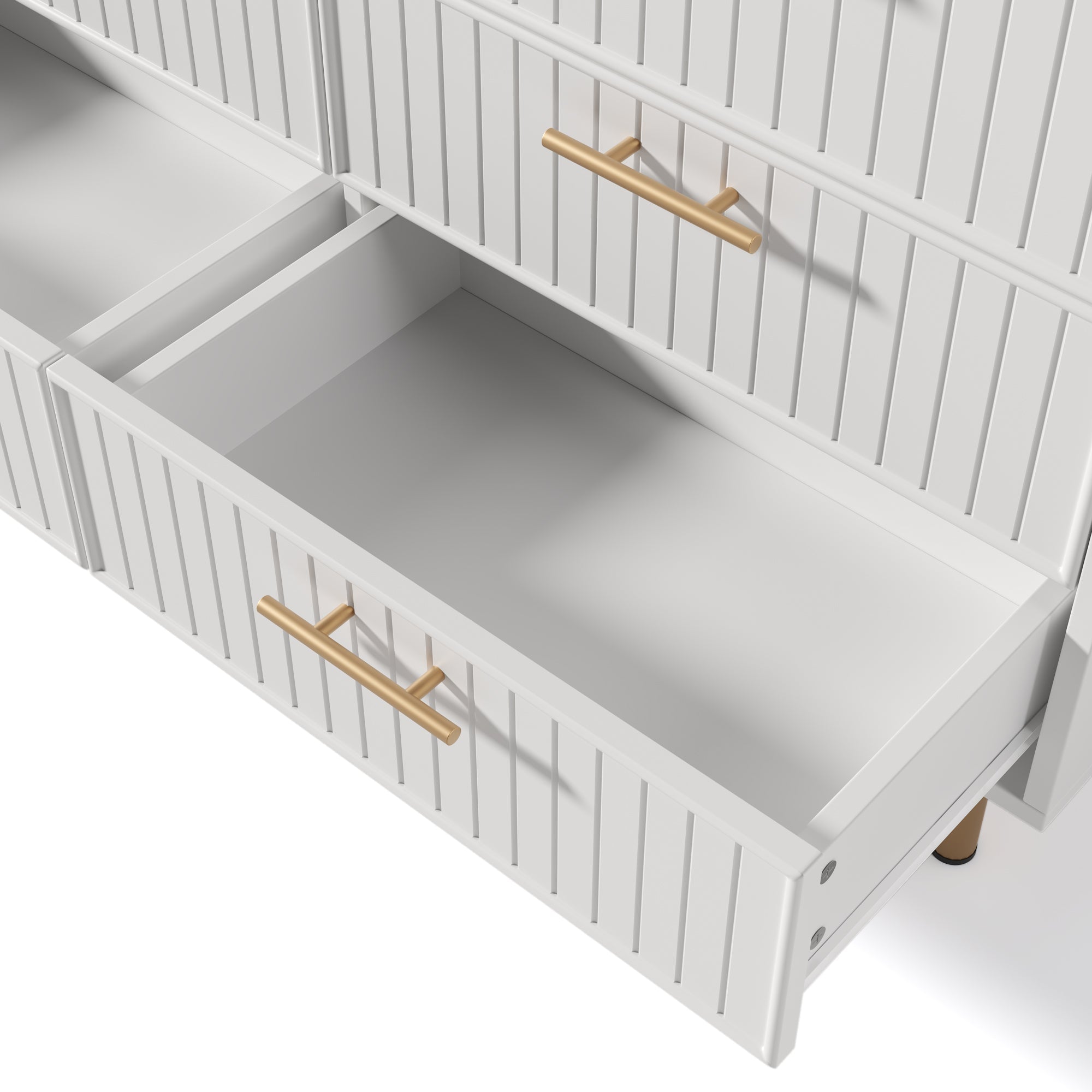 Logidon loading box with 6 drawers white 120x40x75 cm elegant chest of drawers