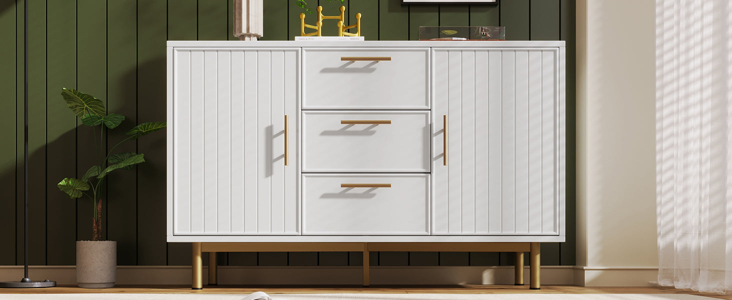 Logidon ladekast wit met 2 deuren verstelbare plank H75xB120xD40 cm