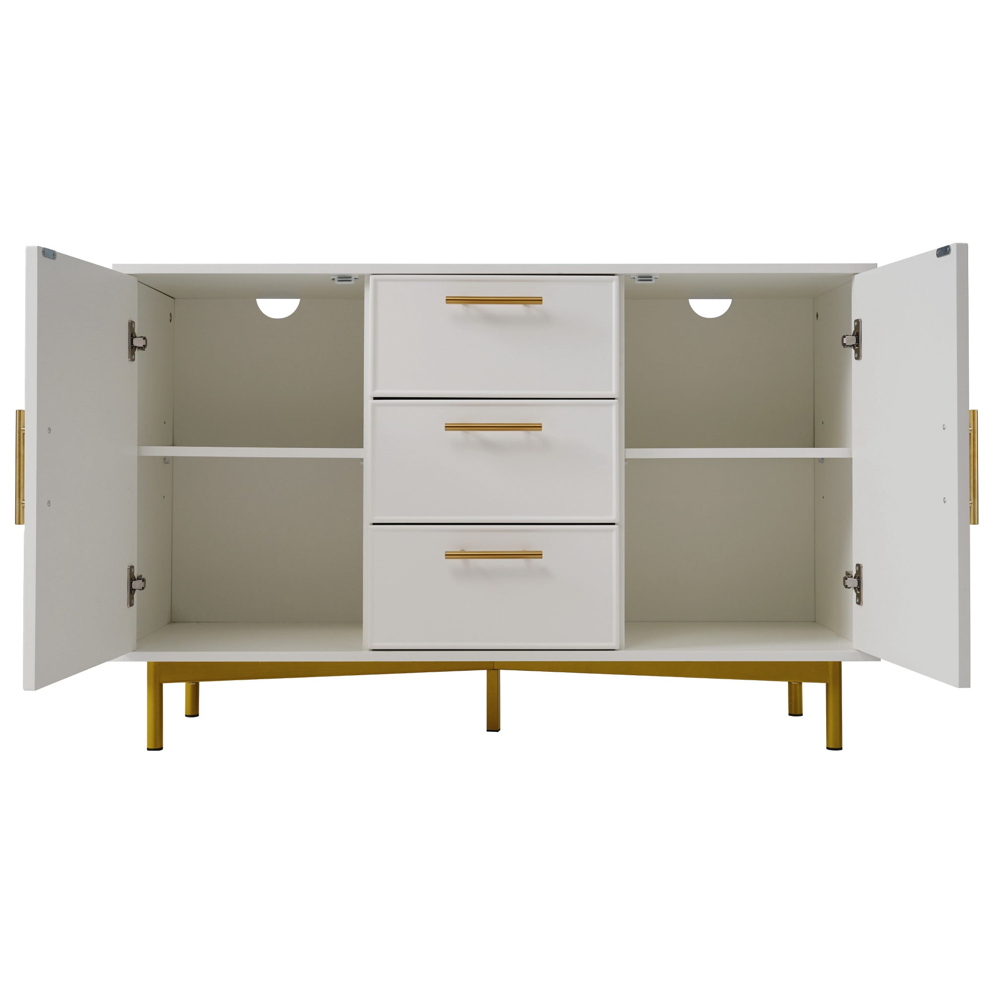 Logidon ladekast wit met 2 deuren verstelbare plank H75xB120xD40 cm