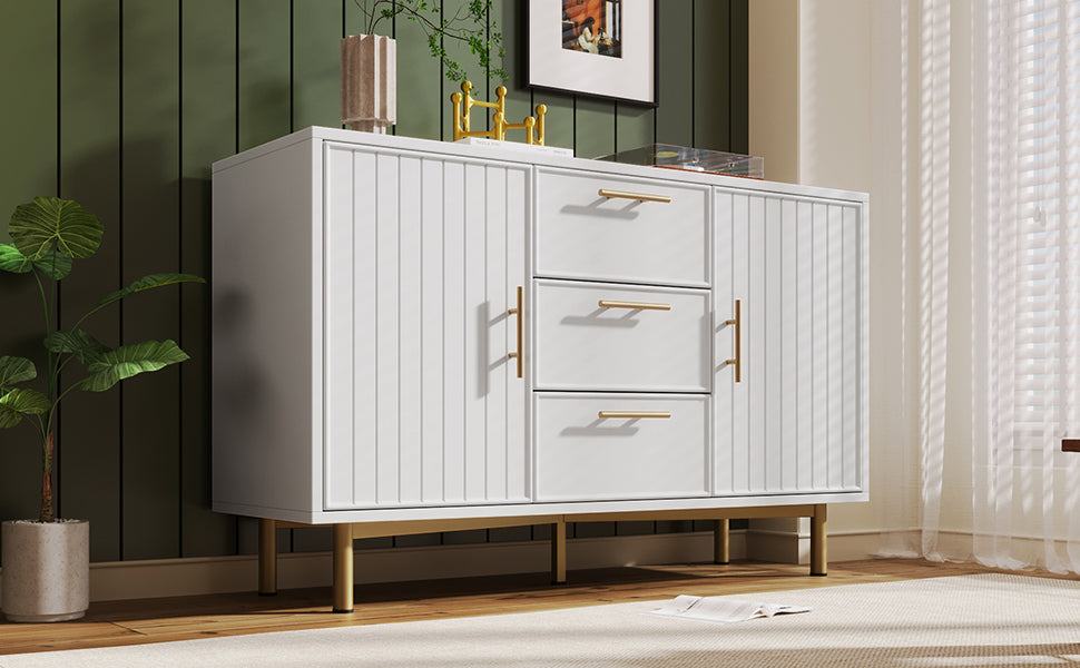 Logidon ladekast wit met 2 deuren verstelbare plank H75xB120xD40 cm