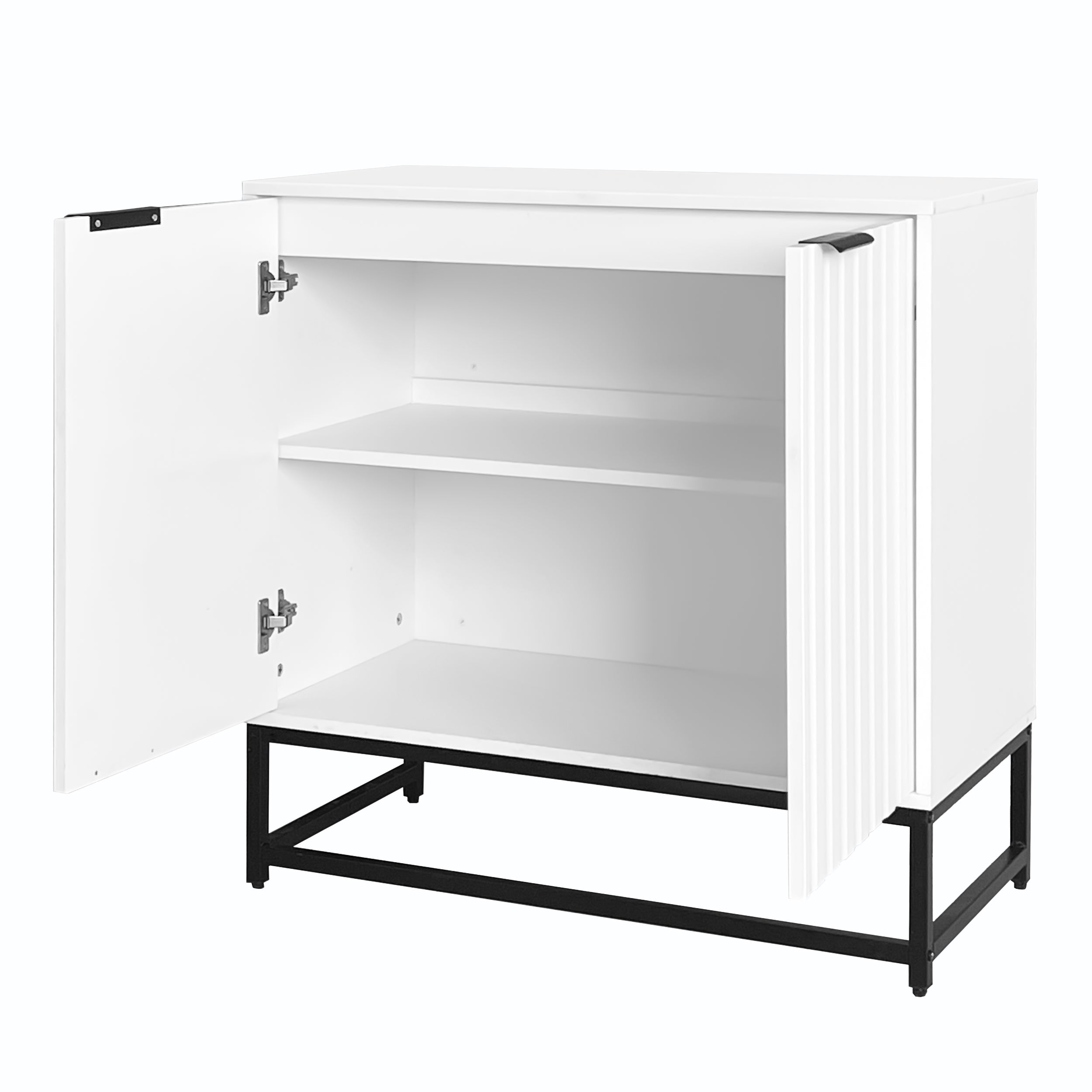 Logidon Modern Dressoir Wit B80 D40 H80 Cm 2 Deurs