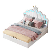 Logidon Princess bed 140x200 wit met kroonlijstverlichting