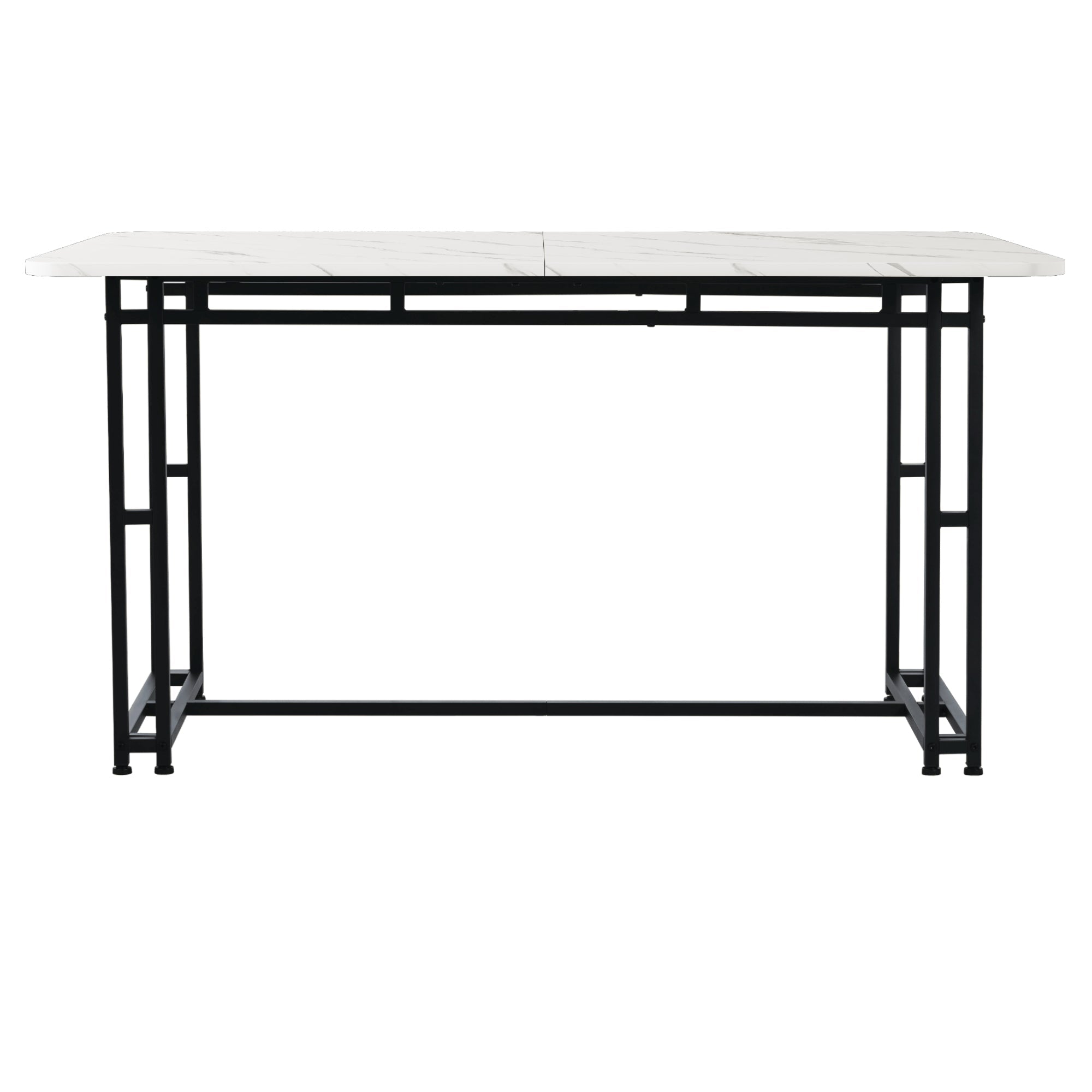 Logidon 120x70 cm lichte luxe eettafel met zwarte metalen poten