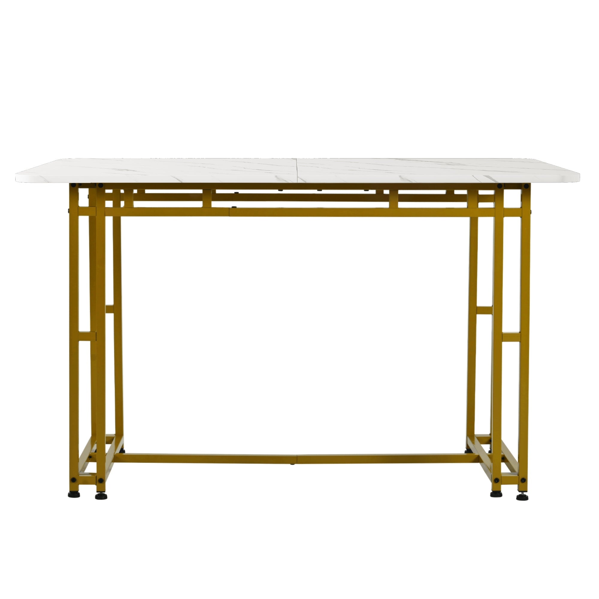 Logidon Lichte Luxe Eettafel 120x70cm Met Gouden Metalen Poten