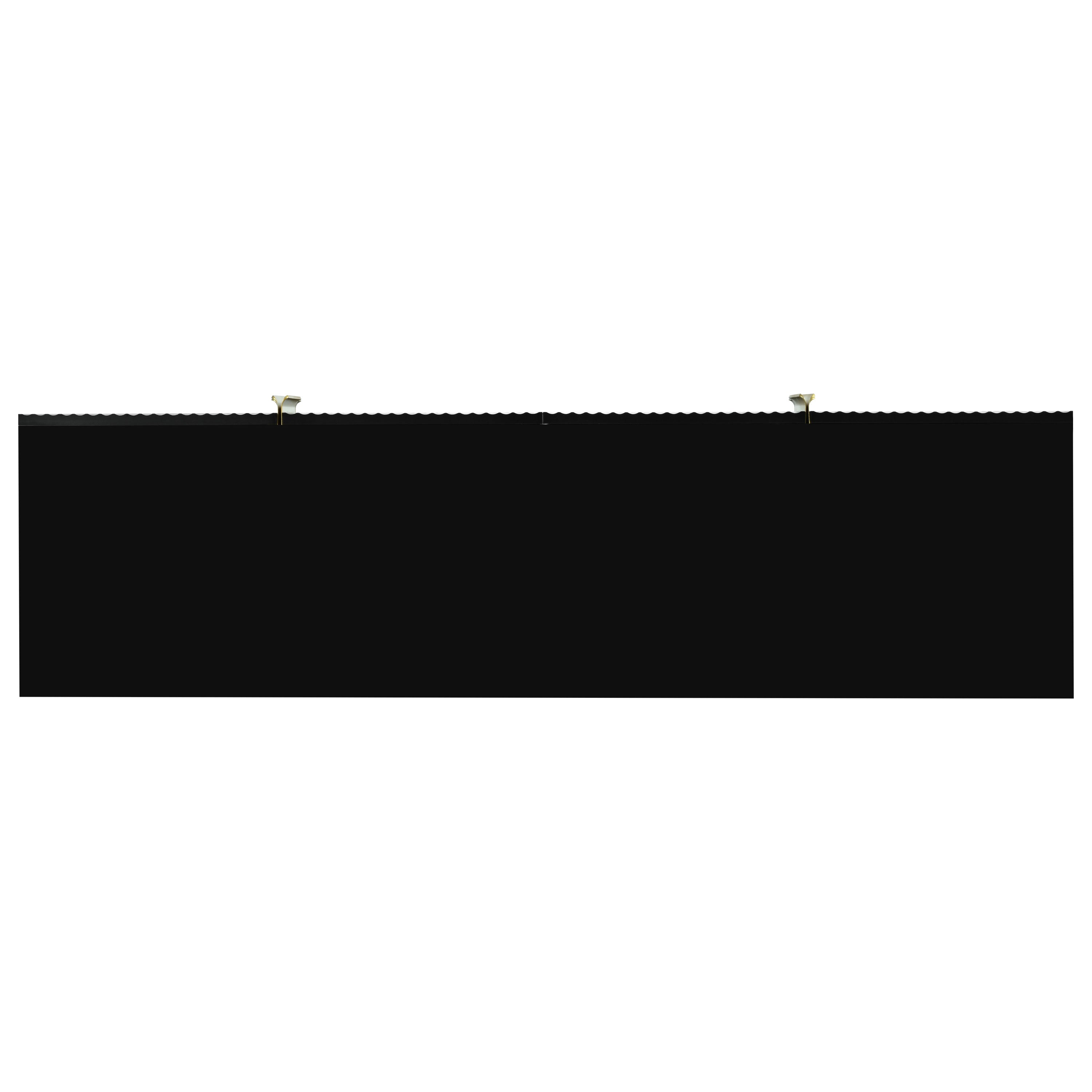 Logidon Modern Dressoir Zwart Gouden Handgrepen 152,5x40,5x80 cm