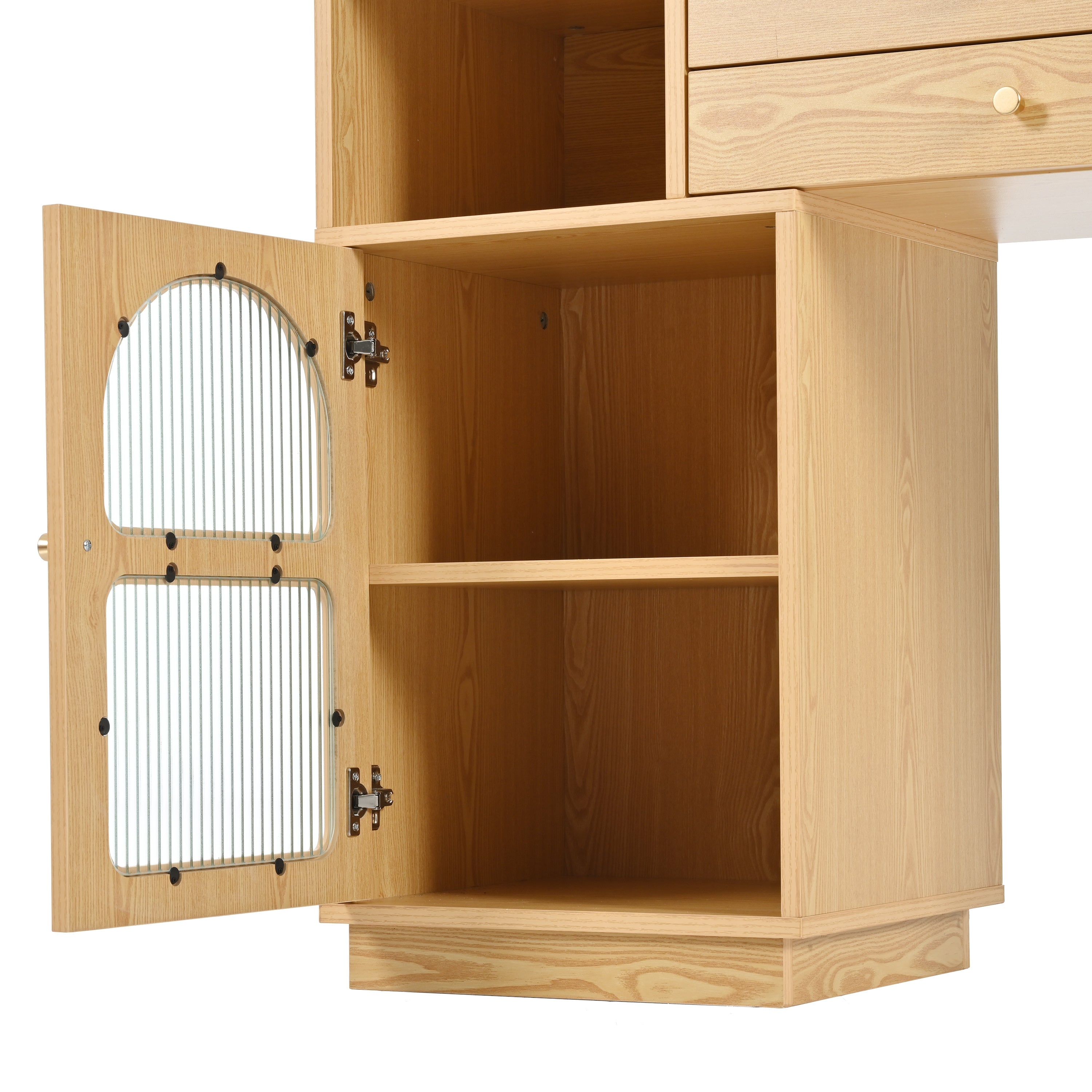 Logidon kaptafelset met LED spiegel en 3-kleuren verlichting 120x40x90 cm