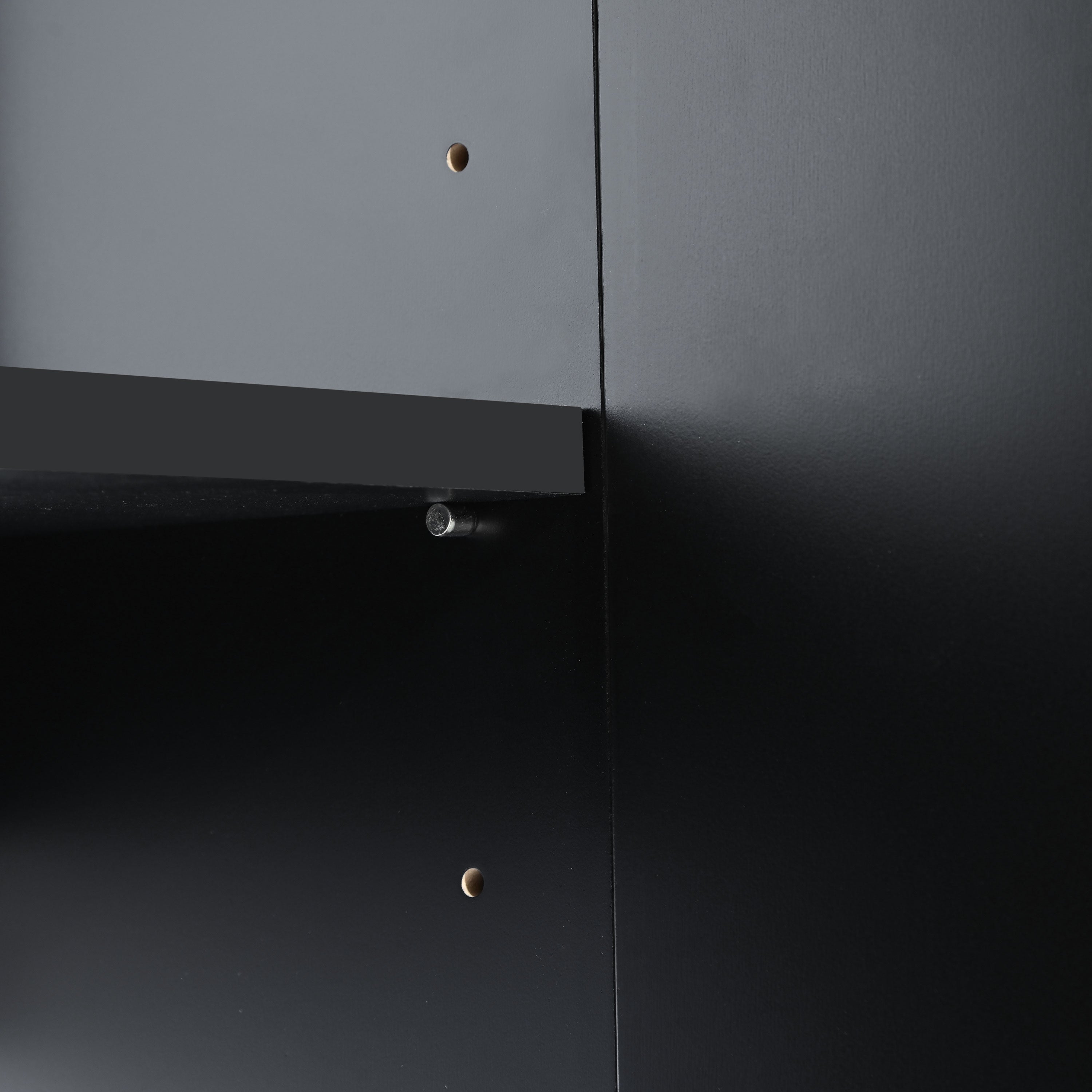 Logidon Modern Dressoir Zwart Gouden Handgrepen 152,5x40,5x80 cm