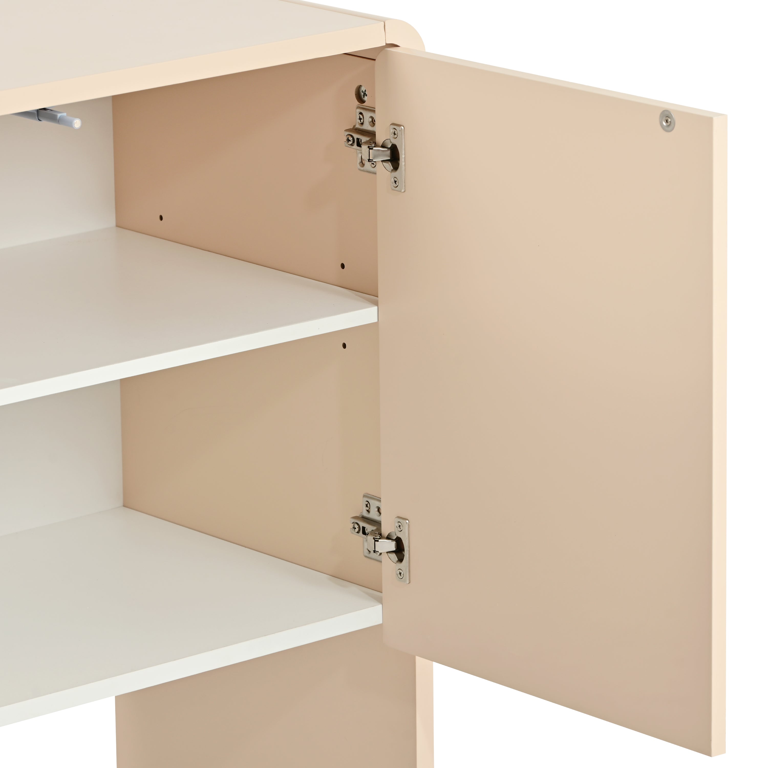 Logidon abrikozencrème dressoir met 4 deuren, push-to-open