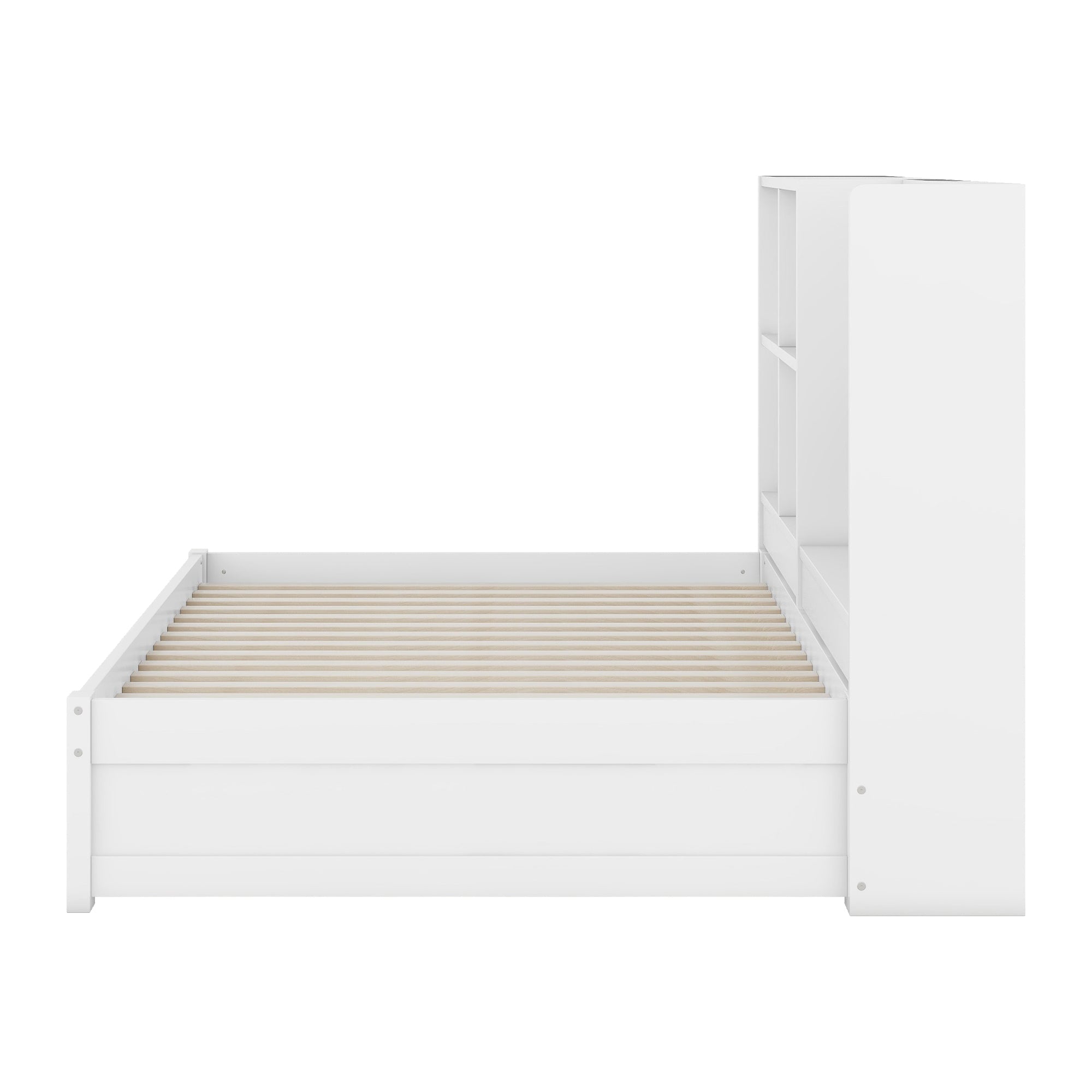 Logidon sofa bed 90x200 with pull-out bed USB charging port white