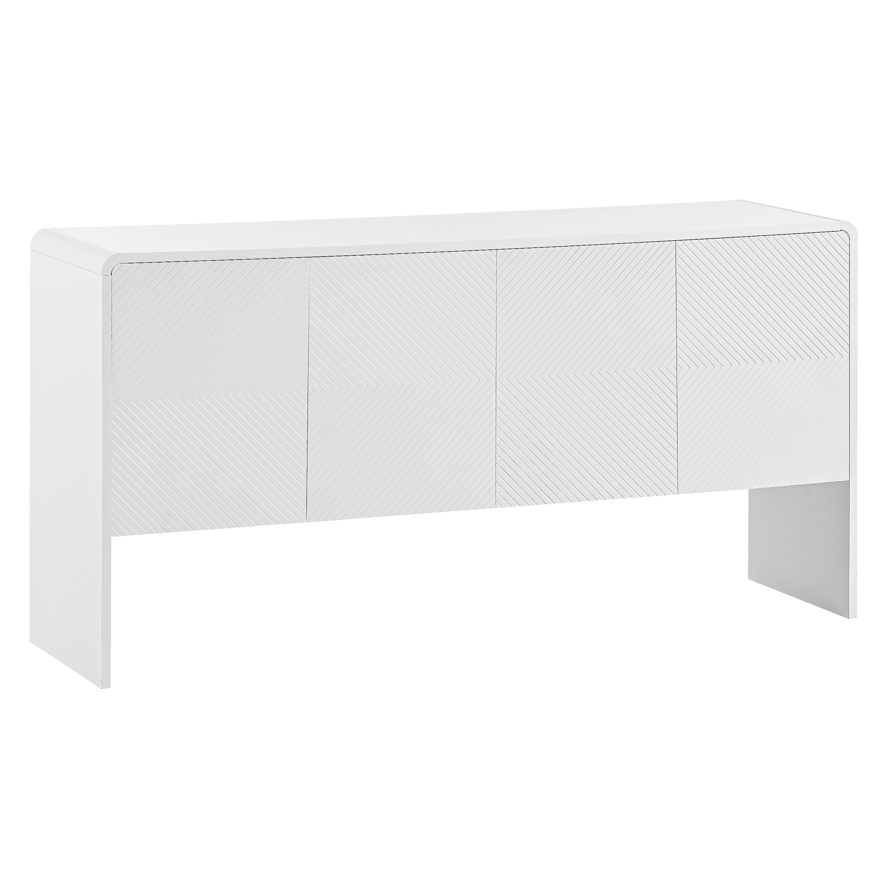Logidon dressoir wit 152,5 x 40 x 76,5 cm met push-to-open, 4 deuren