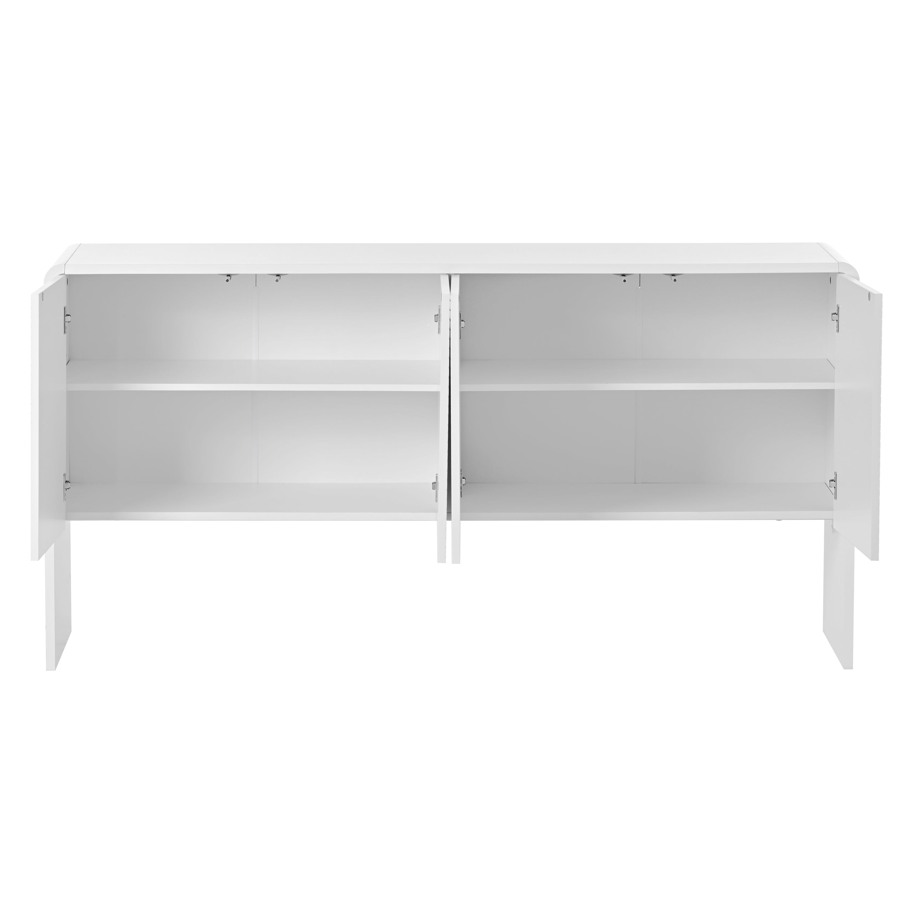 Logidon dressoir wit 152,5 x 40 x 76,5 cm met push-to-open, 4 deuren