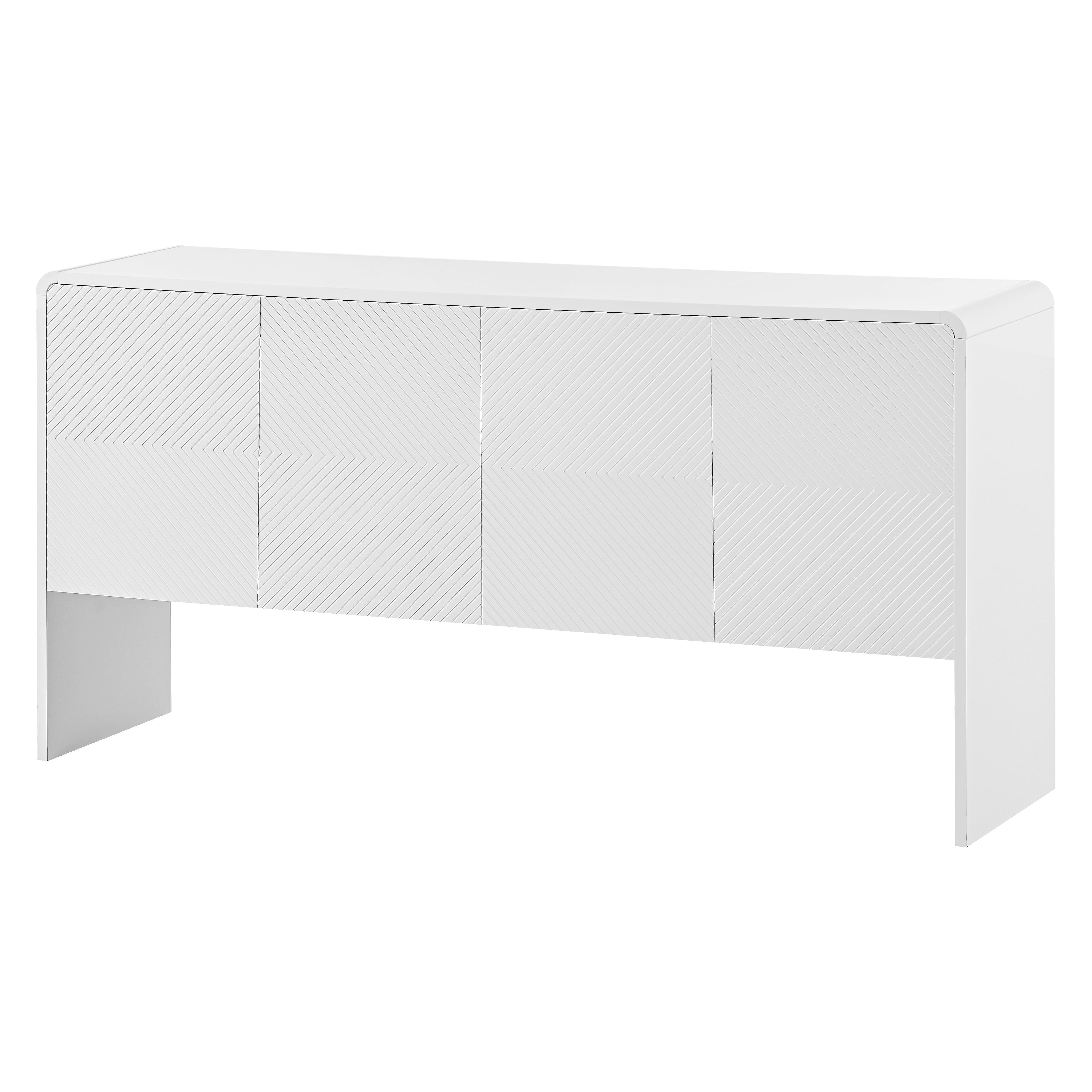 Logidon dressoir wit 152,5 x 40 x 76,5 cm met push-to-open, 4 deuren