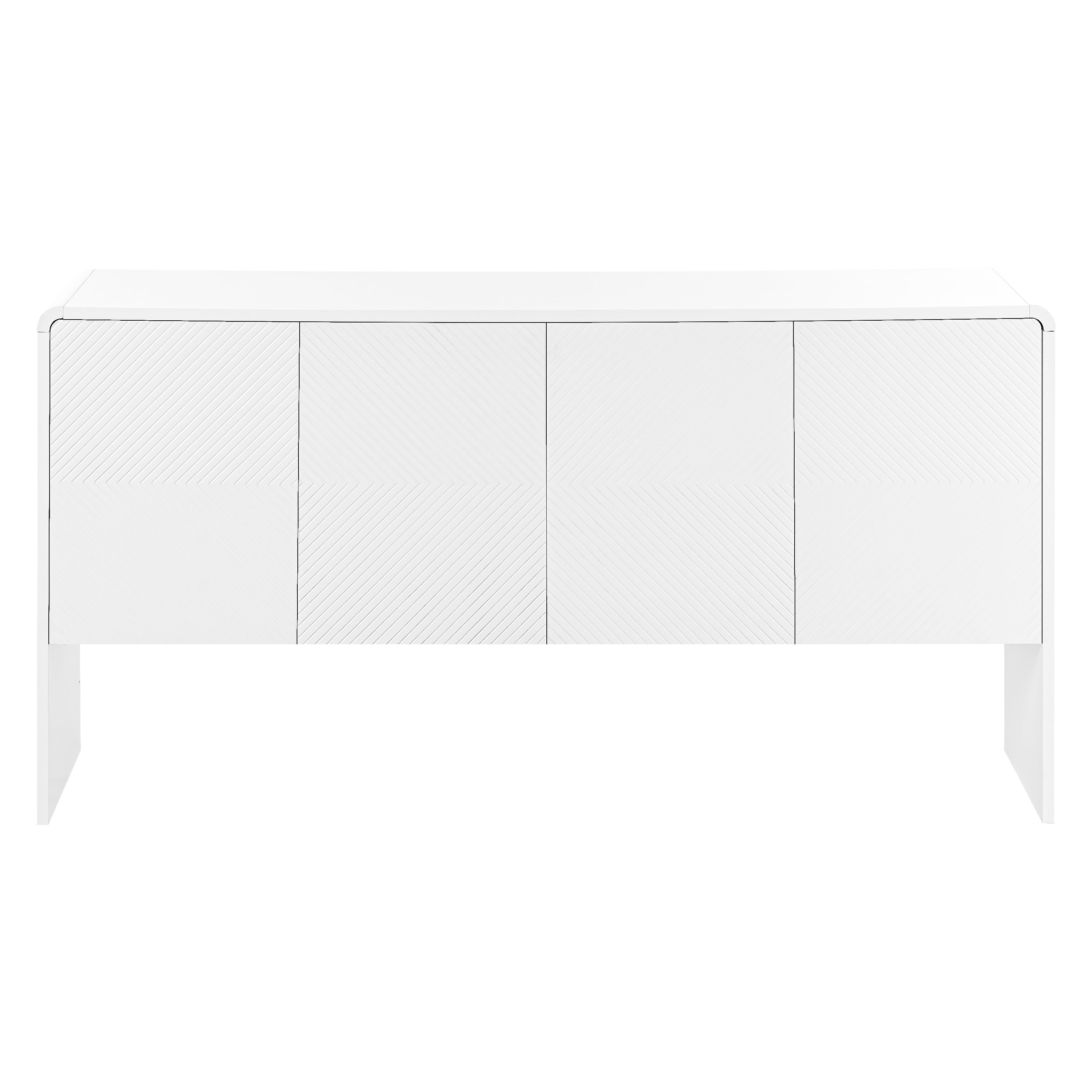 Logidon dressoir wit 152,5 x 40 x 76,5 cm met push-to-open, 4 deuren