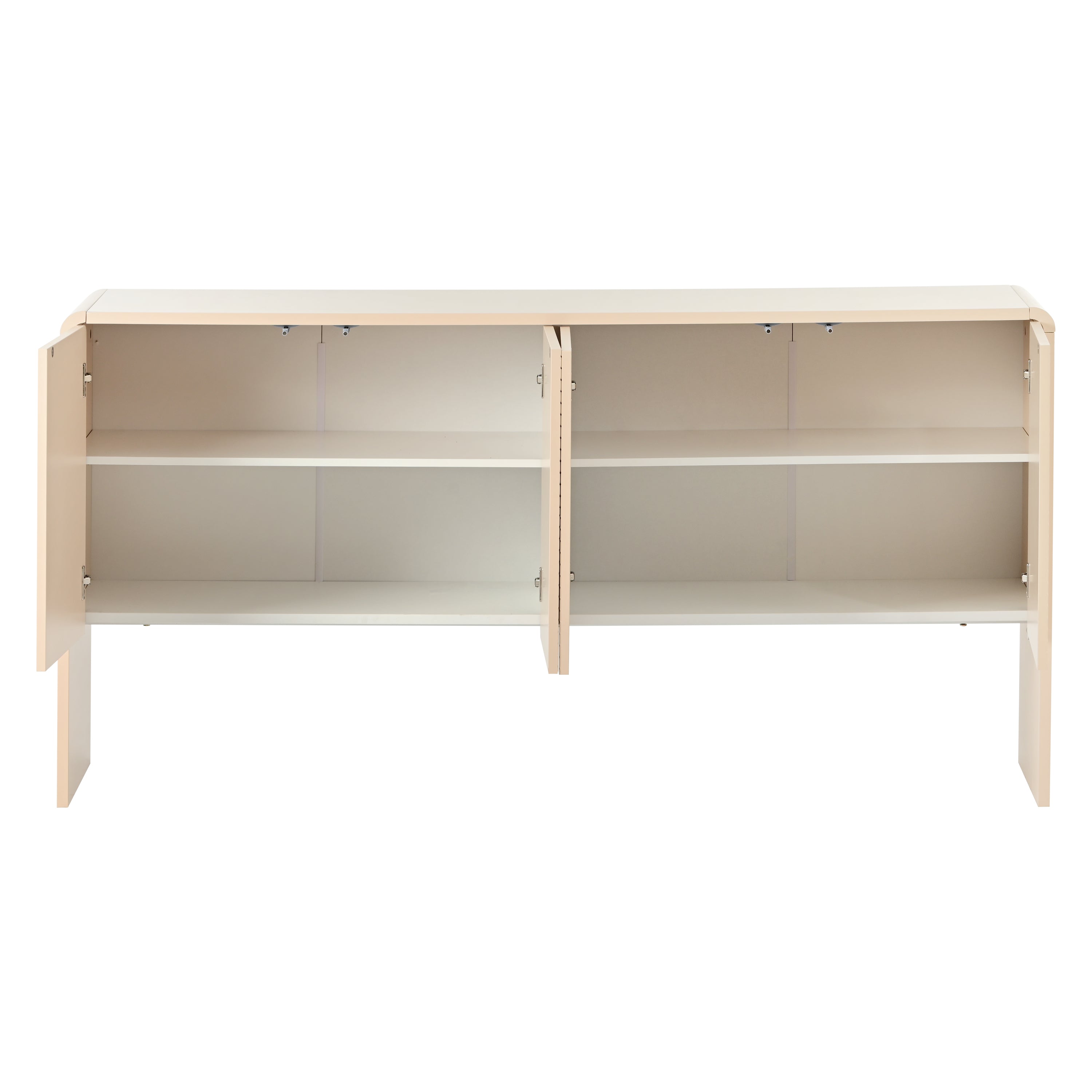 Logidon abrikozencrème dressoir met 4 deuren, push-to-open