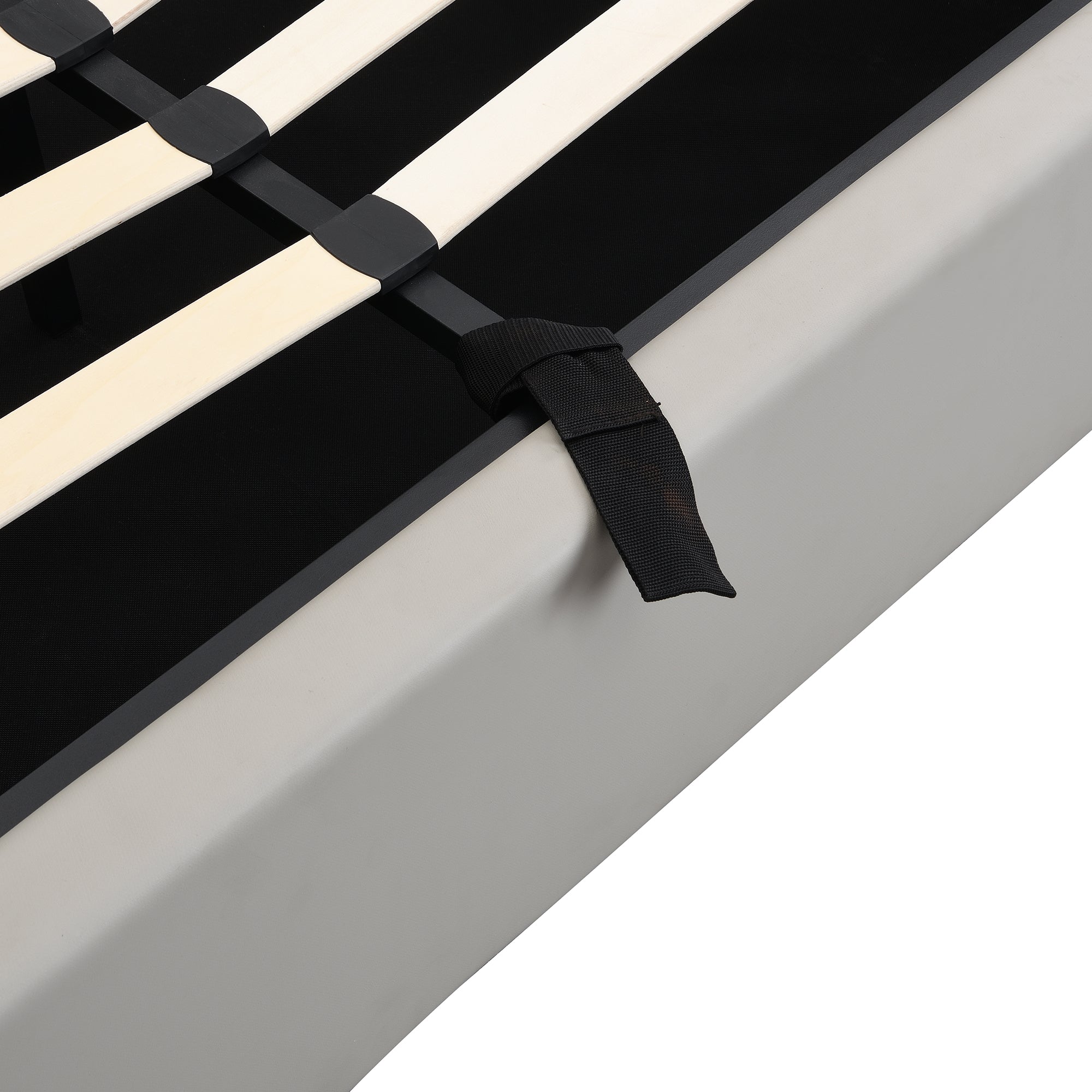 Logidon LED gestoffeerd bed 180x200 cm grijs verstelbaar hoofdbord USB