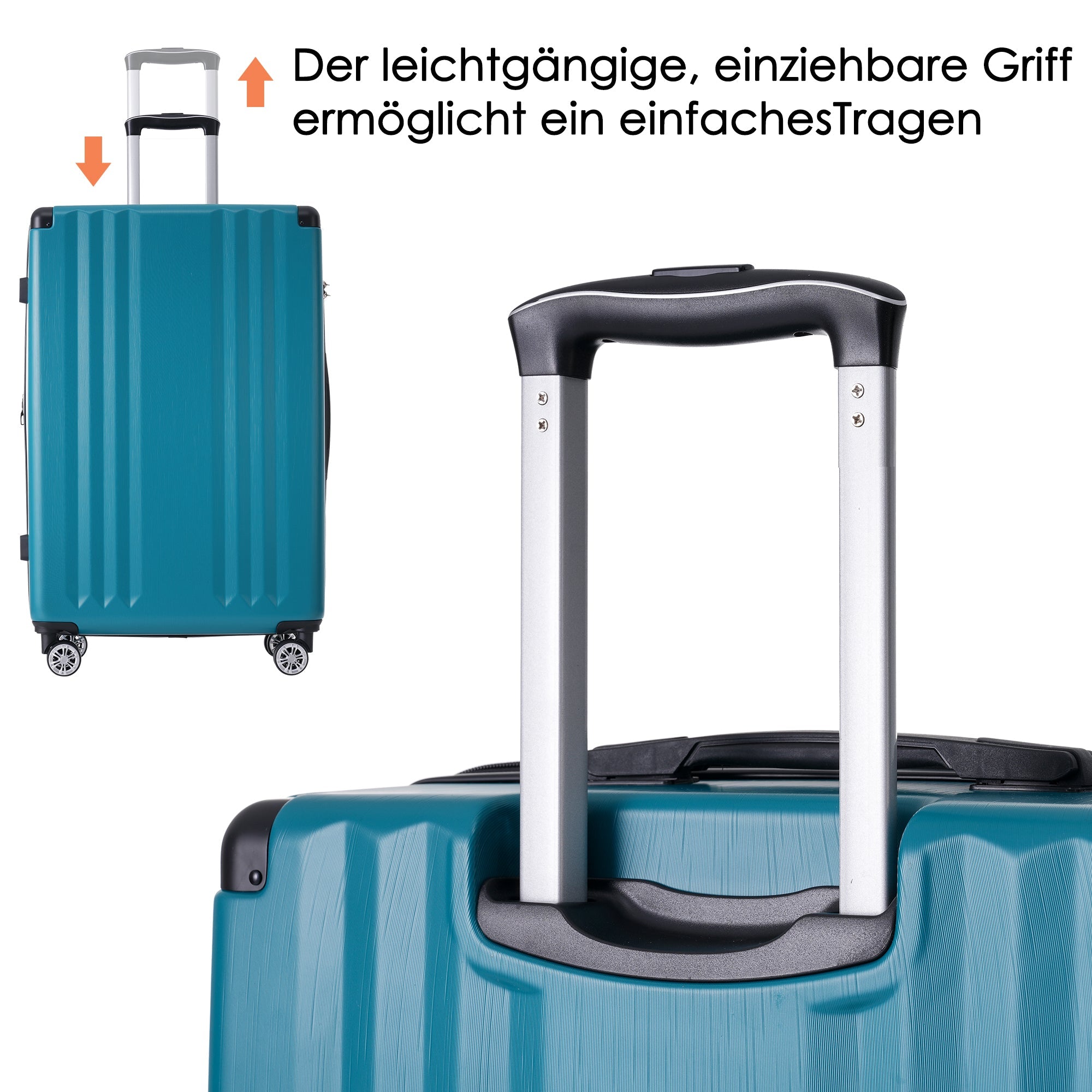 Logidon hardschalige koffer groen 4 wielen TSA ABS 76,5x50,5x31,5 cm