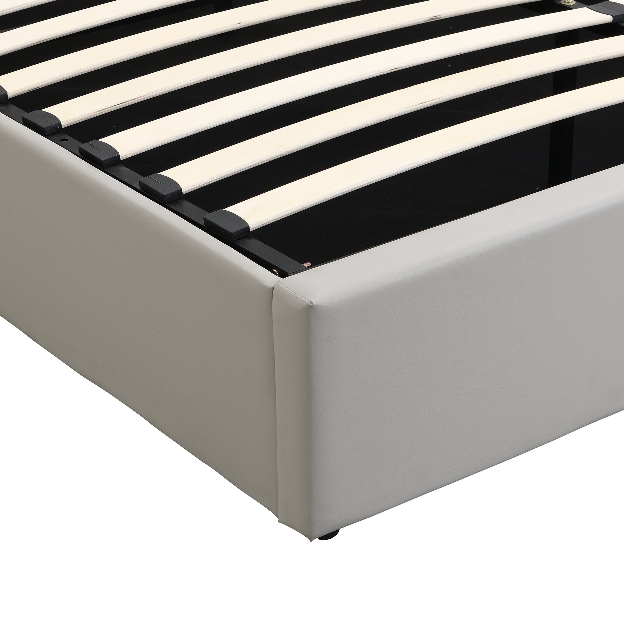 Logidon gestoffeerd bed 140x200 grijs met LED USB opbergruimte