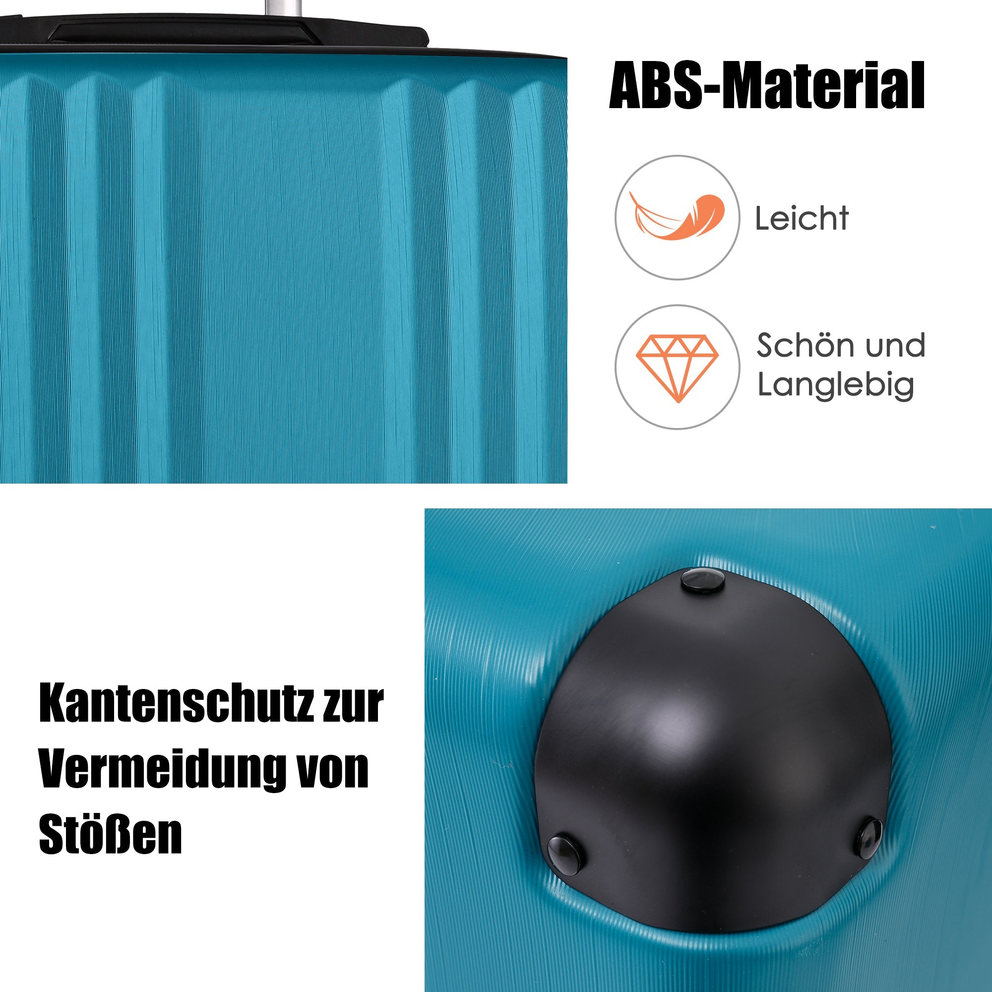 Logidon hardschalige koffer groen 4 wielen TSA ABS 76,5x50,5x31,5 cm
