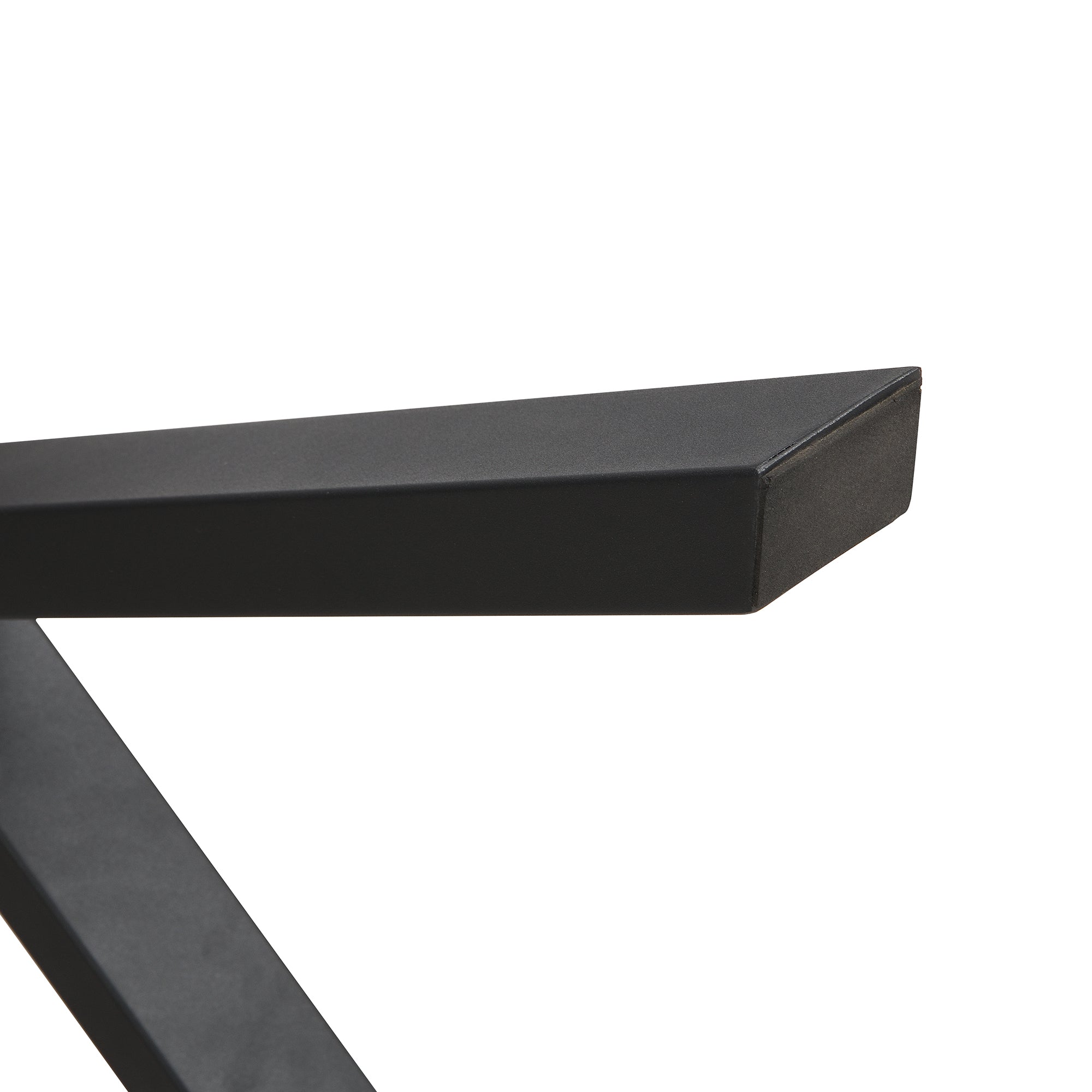 Logidon eettafel kruispoten marmerlook zwart wit 140x80x76 cm