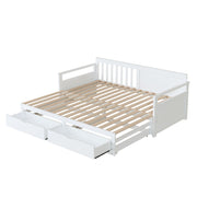 Logidon daybed two in one white 90x190cm with drawers pull-out bed