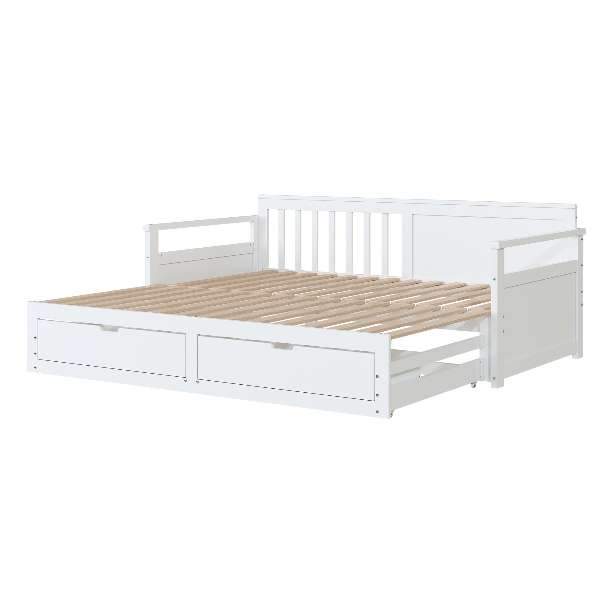 Logidon daybed two in one white 90x190cm with drawers pull-out bed