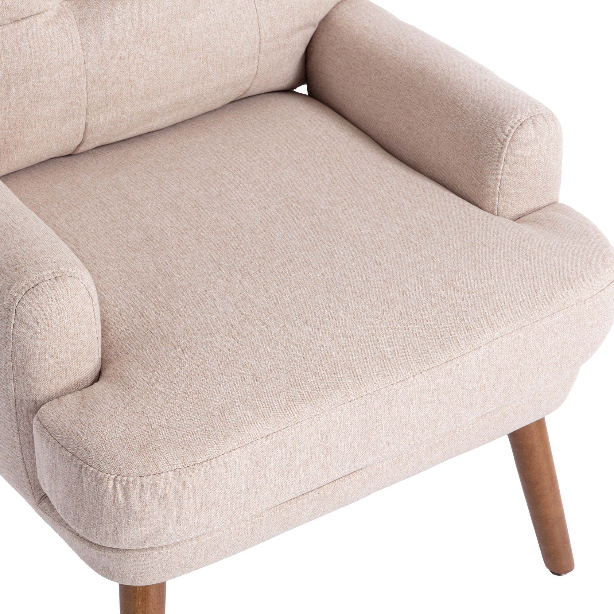 Logidon lounge chair beige with footrest and adjustable to 5 levels