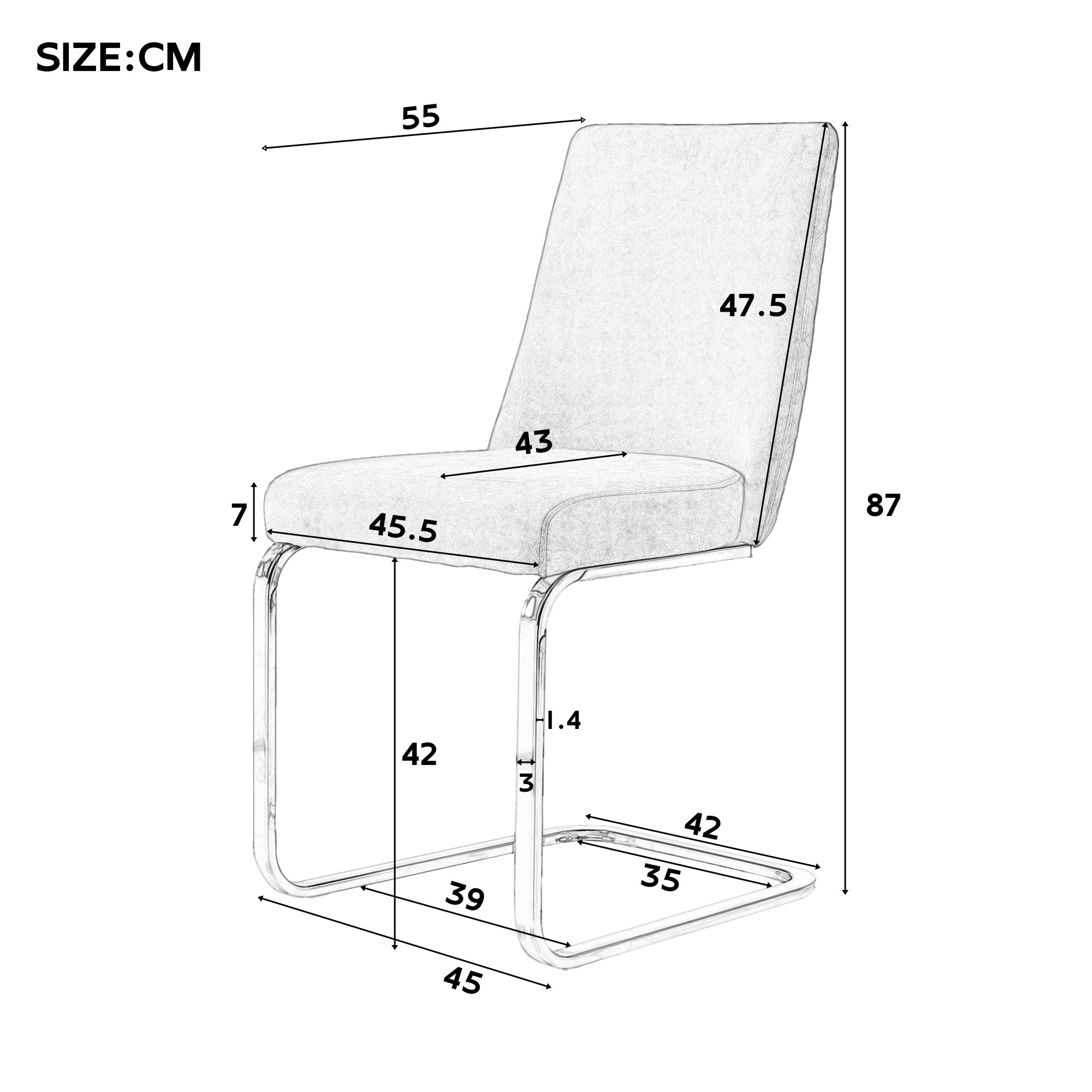 Logidon fluwelen eetkamerstoelen set van 4 beige met diamantrugdesign