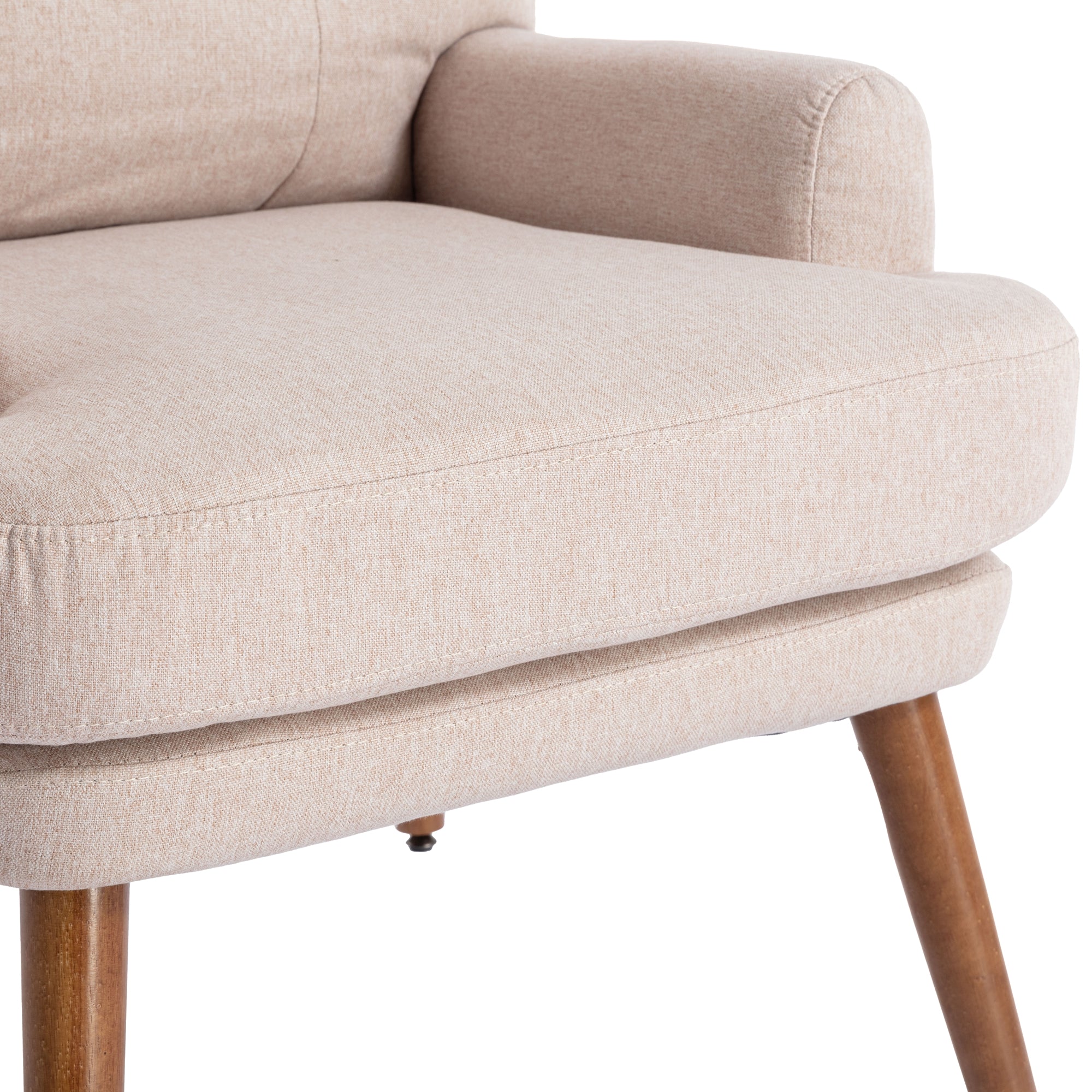 Logidon lounge chair beige with footrest and adjustable to 5 levels