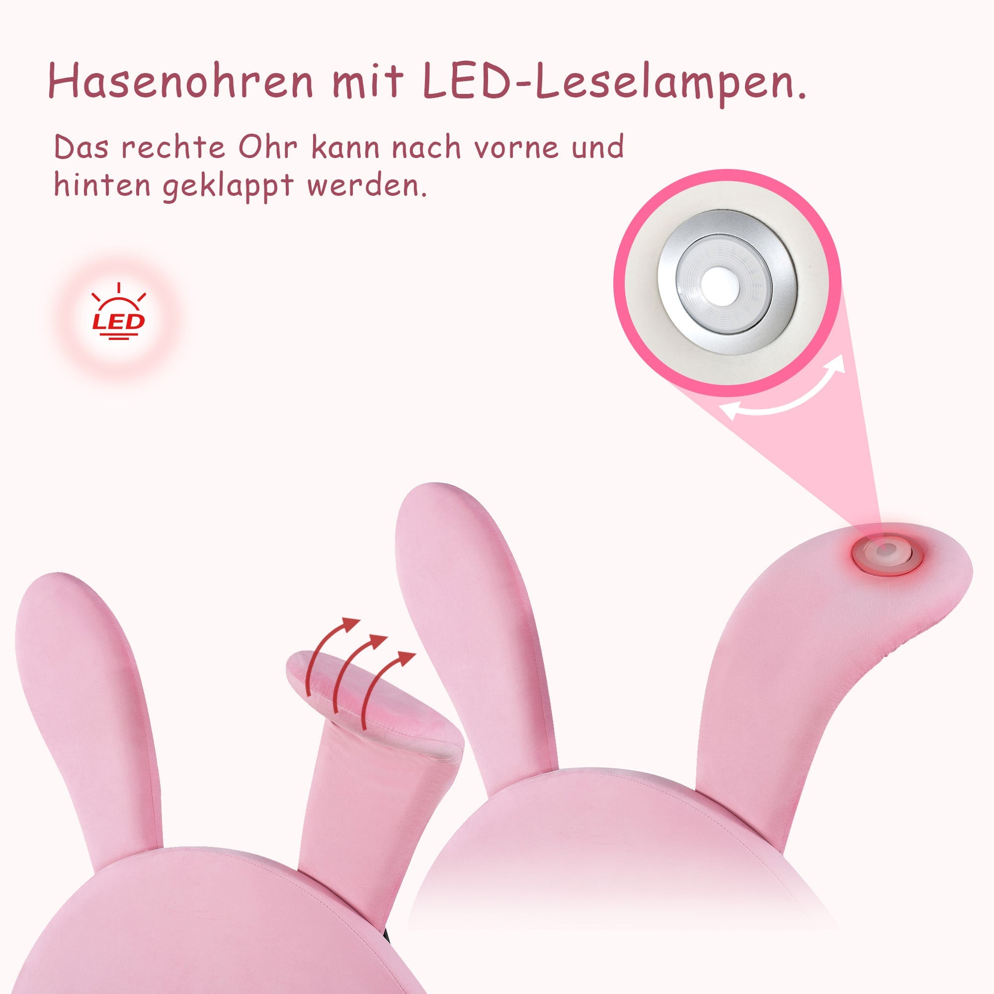 Logidon gestoffeerd bed 140x200 roze fluweel met opbergruimte en LED