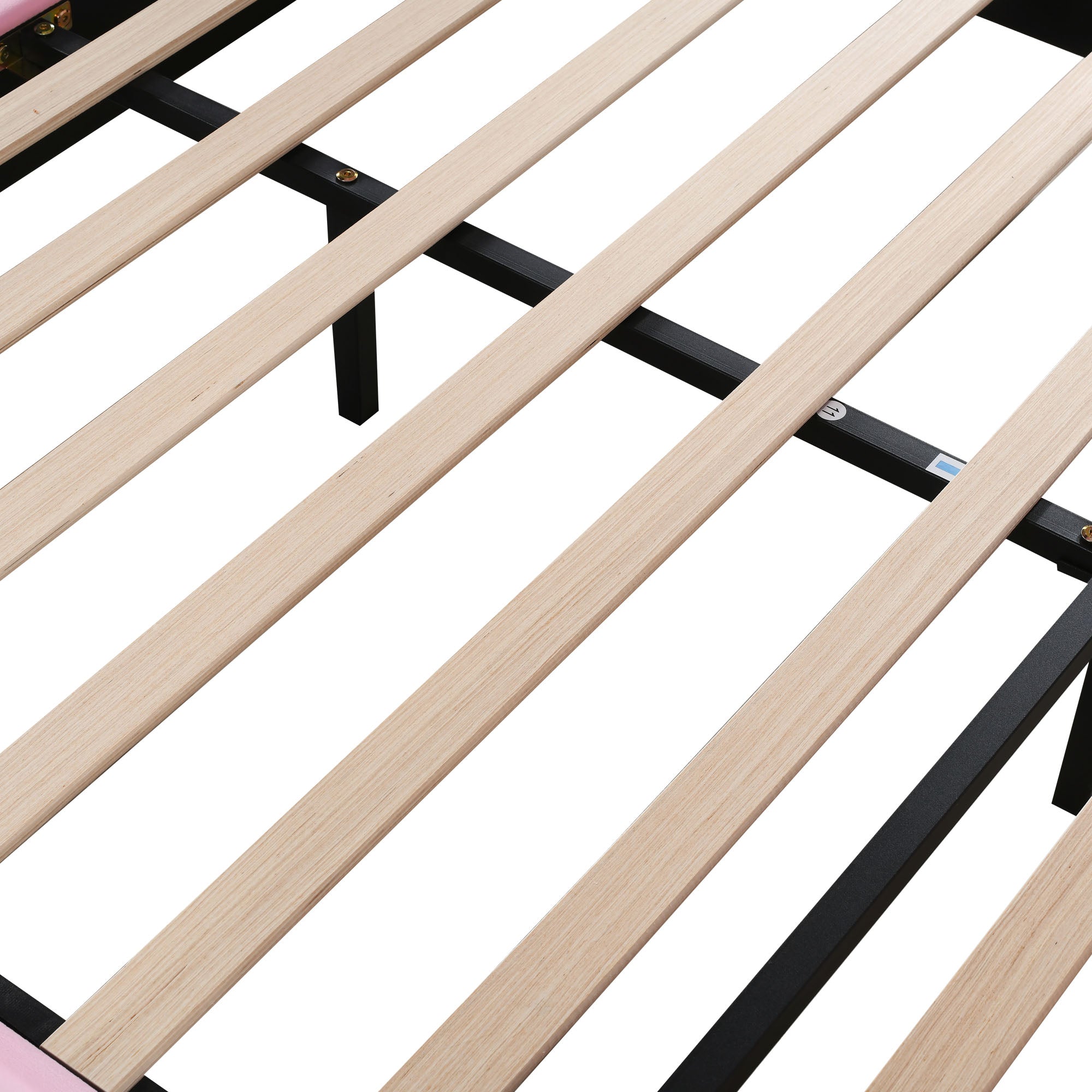 Logidon gestoffeerd bed 140x200 roze fluweel met opbergruimte en LED