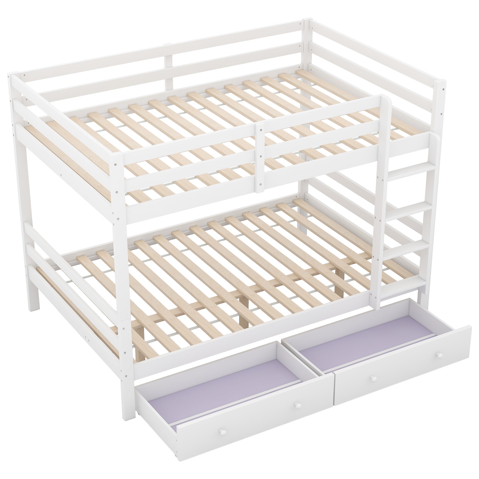Logidon bunk bed 140x200 cm white with drawers storage space