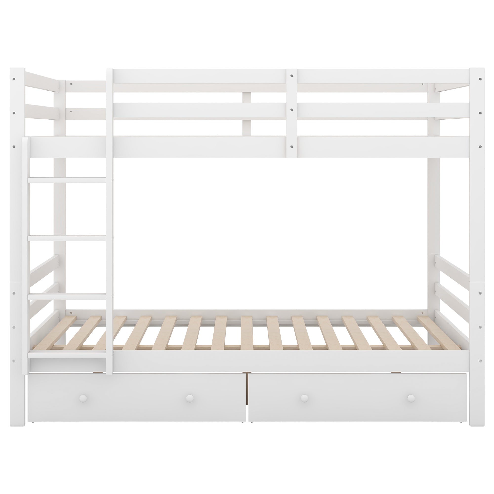 Logidon bunk bed 140x200 cm white with drawers storage space