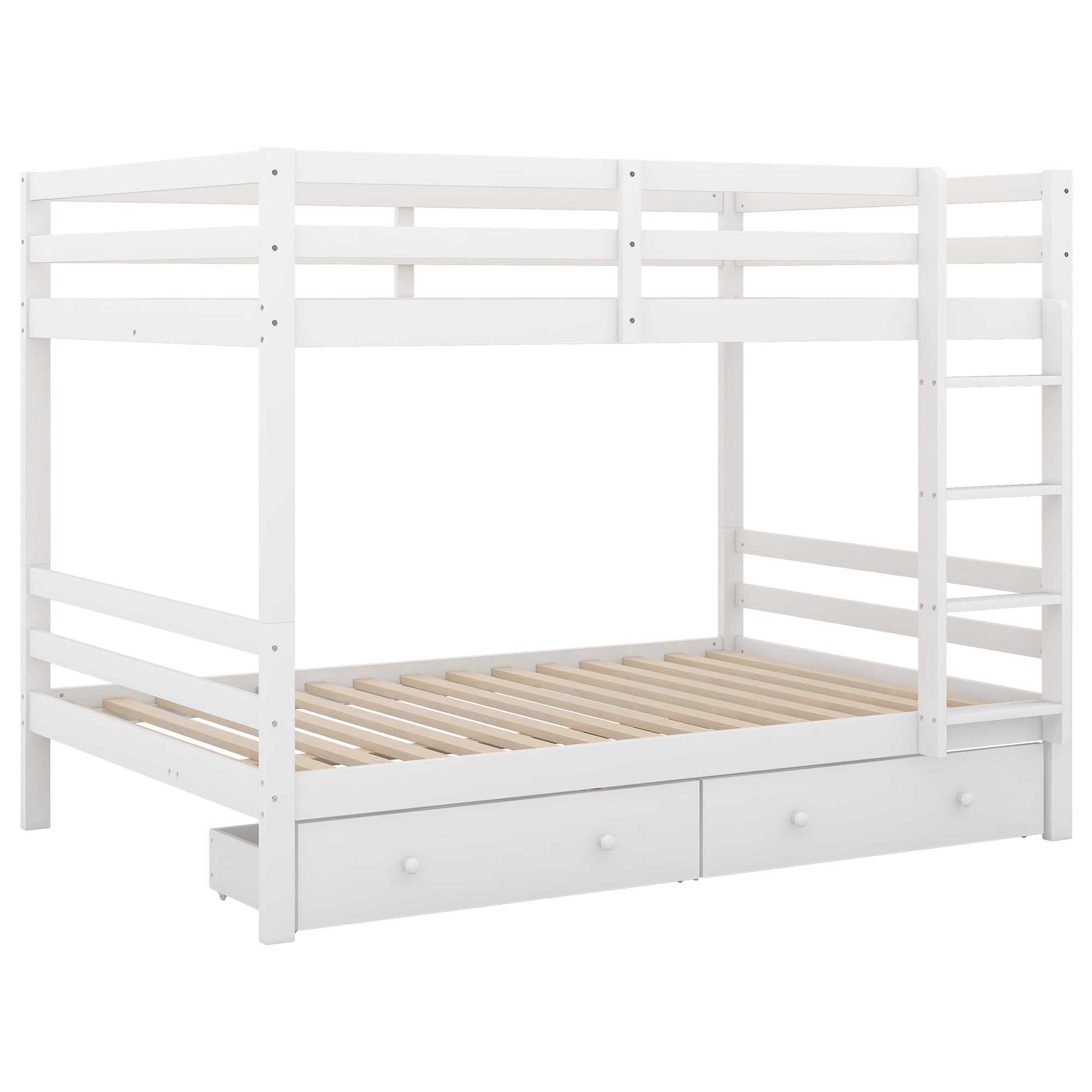 Logidon bunk bed 140x200 cm white with drawers storage space