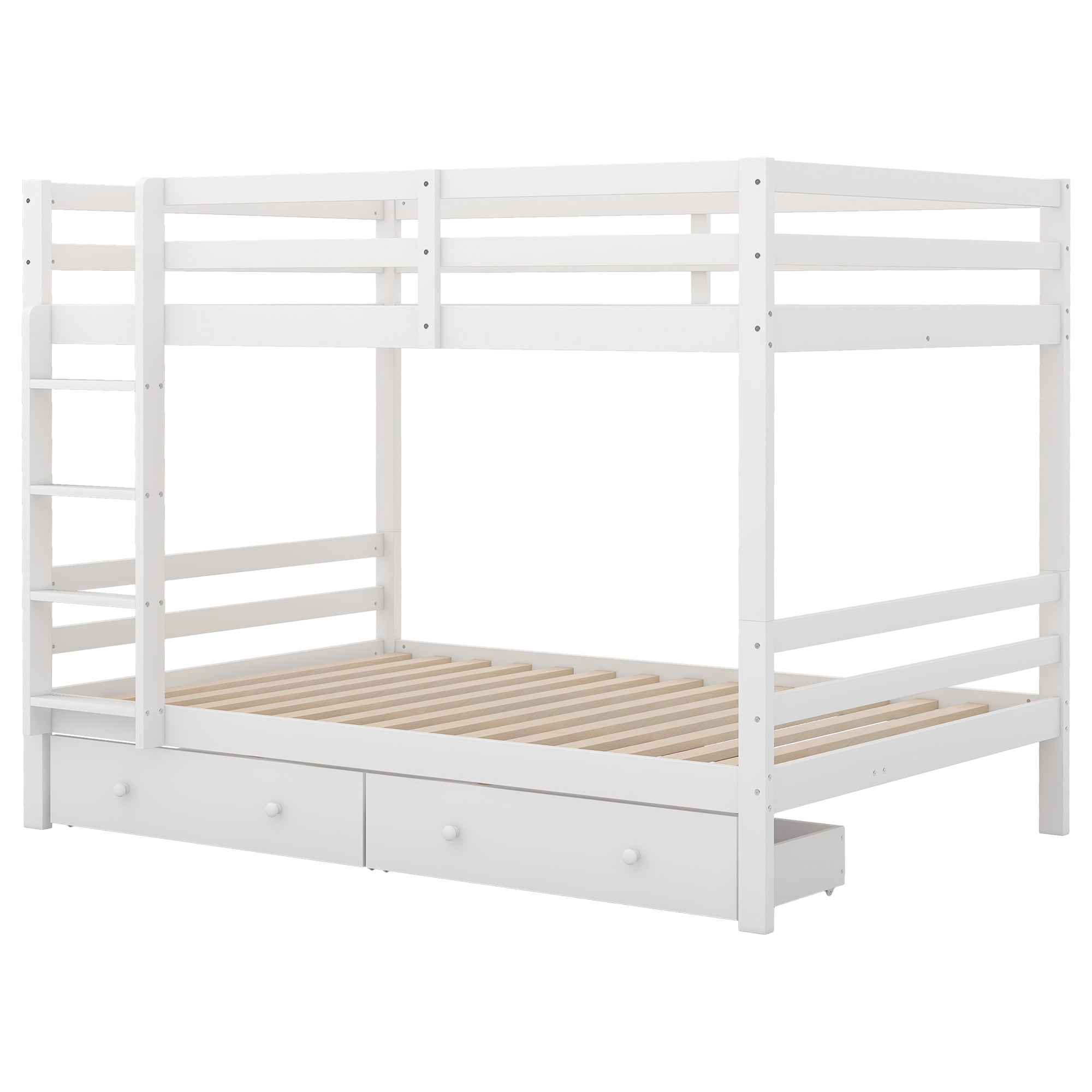 Logidon bunk bed 140x200 cm white with drawers storage space