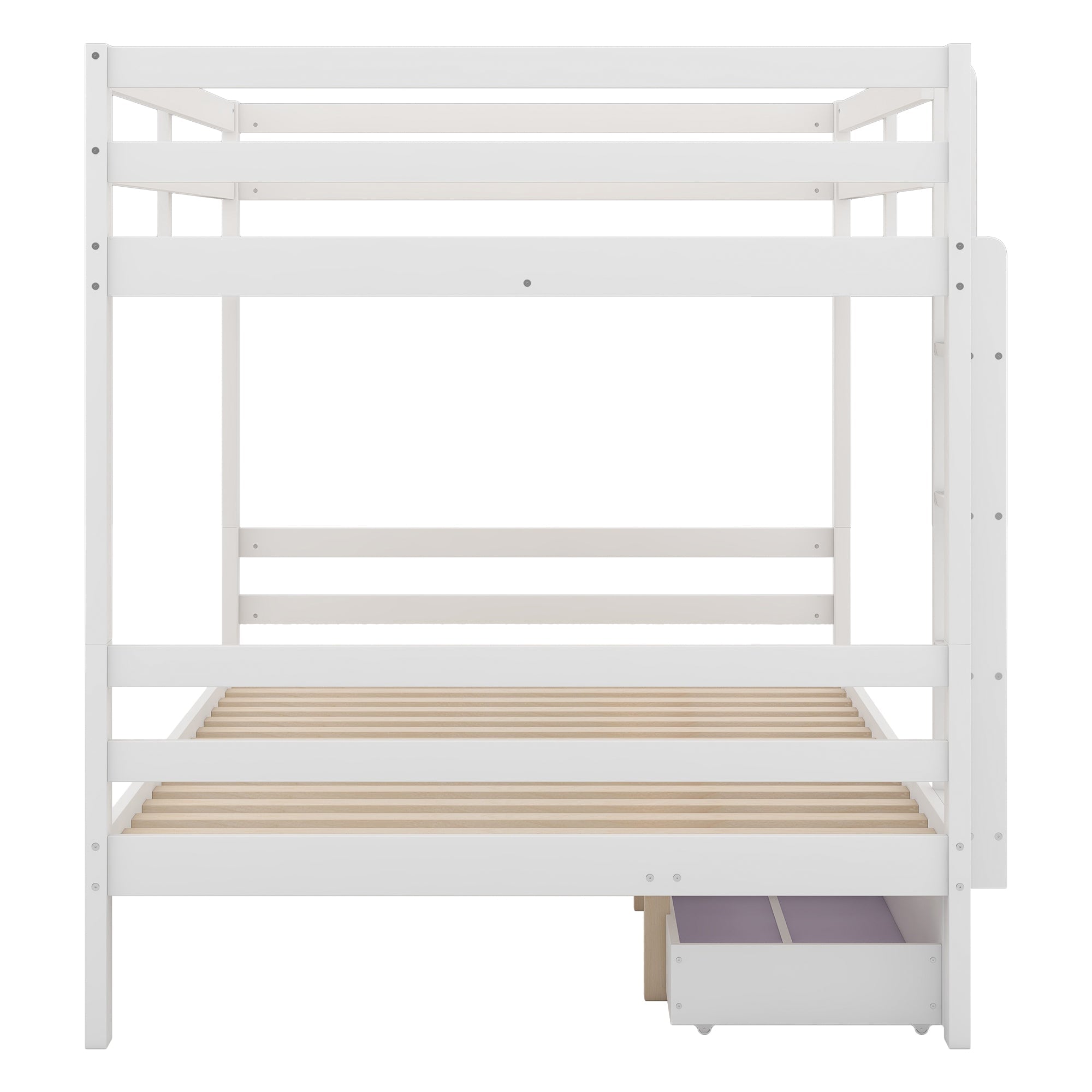 Logidon bunk bed 140x200 cm white with drawers storage space