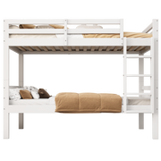 Logidon stapelbed wit 90x200 cm voor kinderen drietraps hoekladder