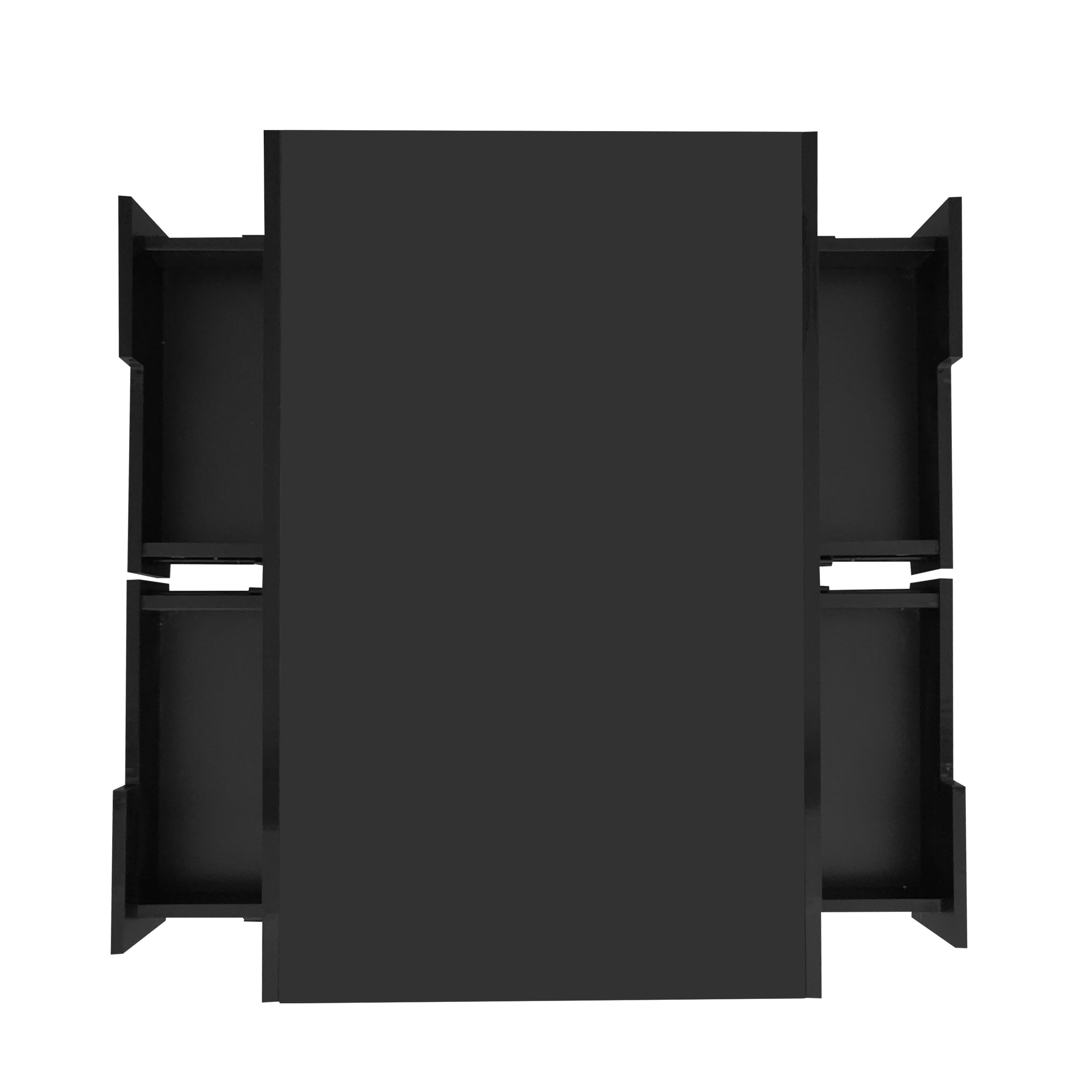 Logidon salontafel zwart hoogglans LED lichtstrip 4 lades