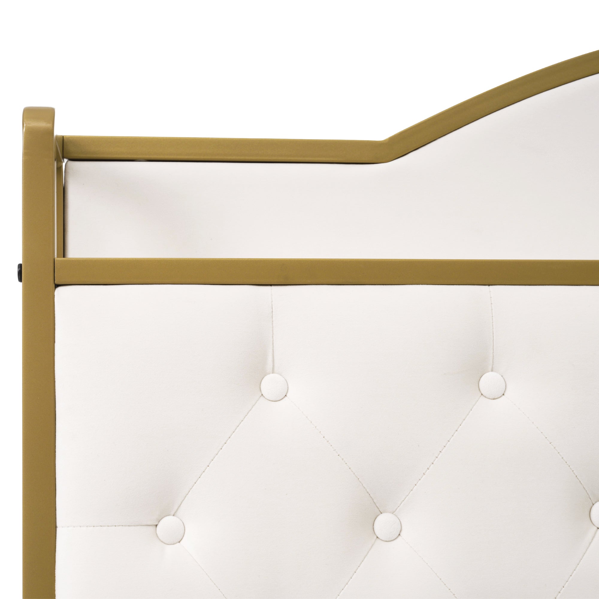 Logidon Gestoffeerd bed met USB Type C Oplaadfunctie en Laden Beige 140x200