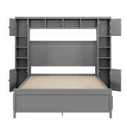 Logidon bedframe 140x200 met opbergruimte grijs 4 lades