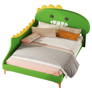 Logidon Dino kinderbed 140x200cm groene cartoon dinosaurusvorm