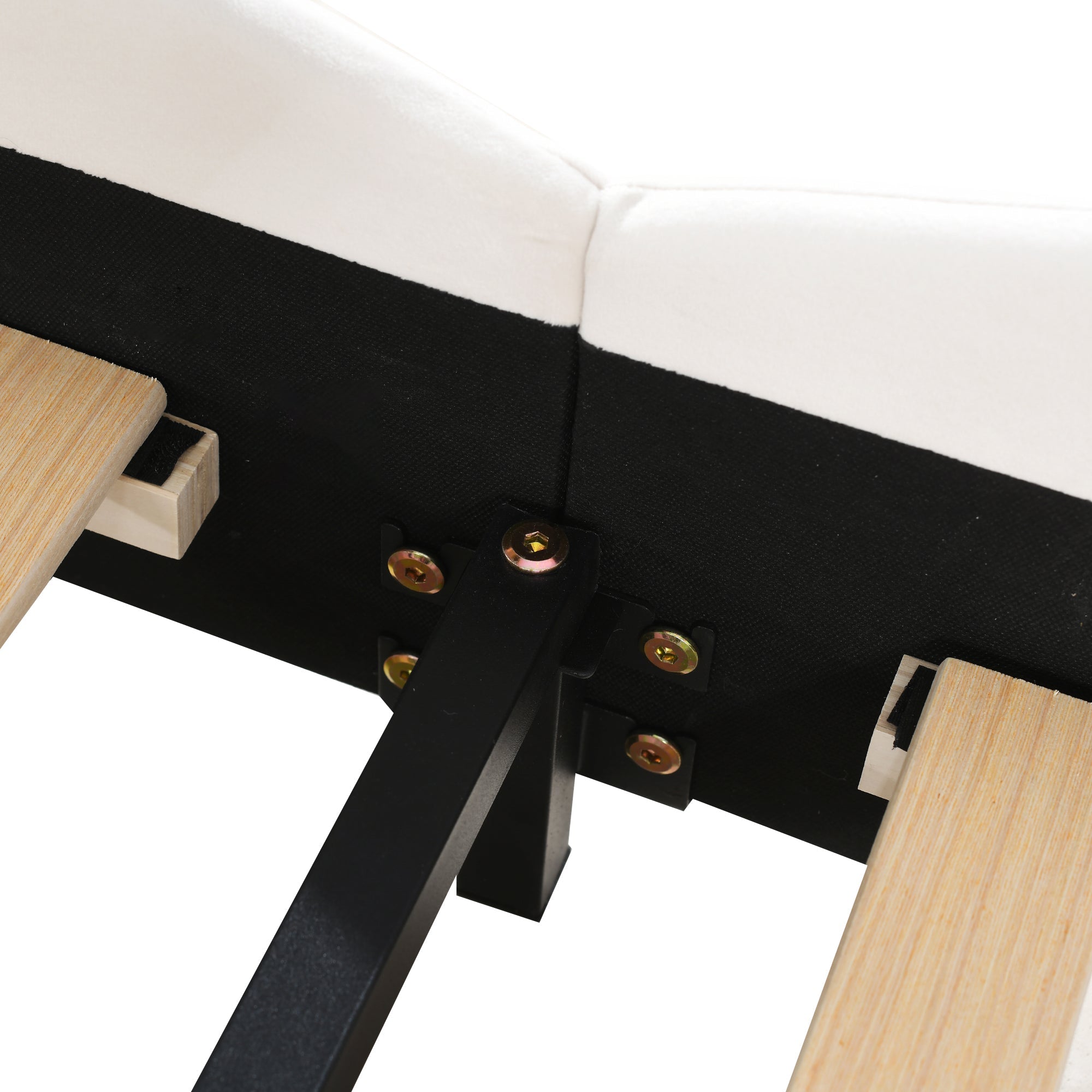 Logidon gestoffeerd bed beervorm 90x200 centimeter wit velours