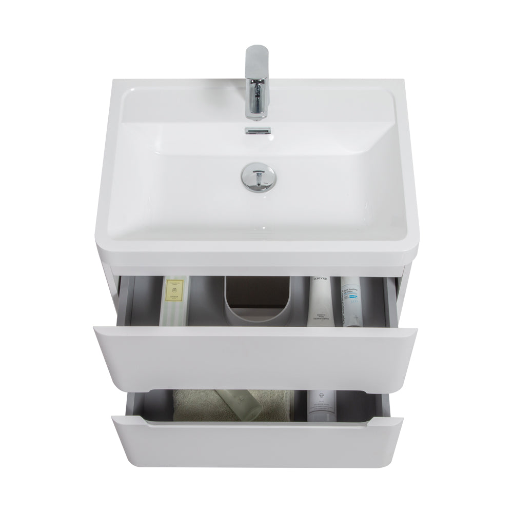 Logidon bathroom furniture set 60 cm white washbasin with base cabinet