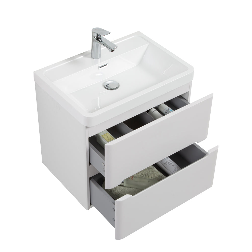 Logidon bathroom furniture set 60 cm white washbasin with base cabinet