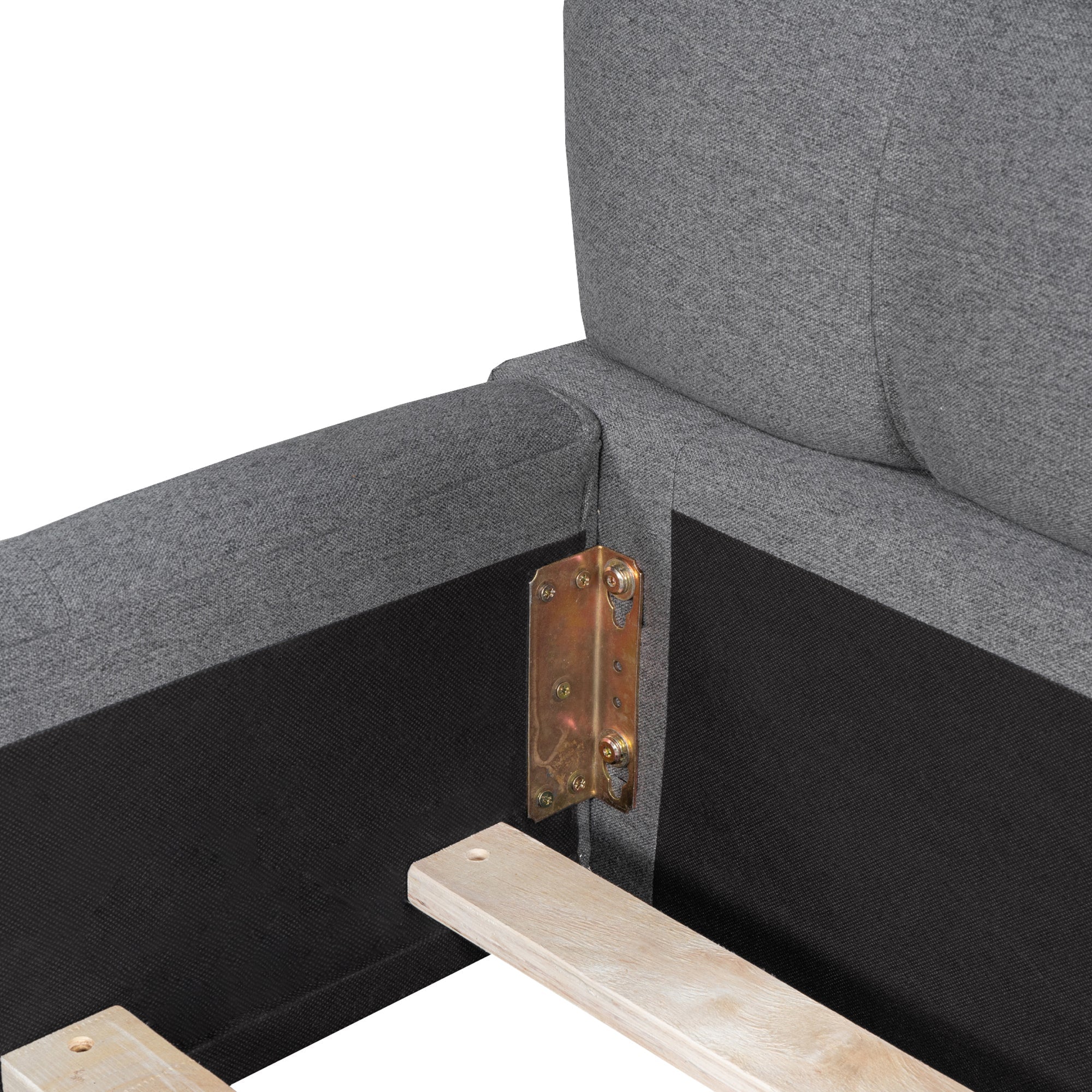 Logidon gestoffeerd bed 140x190 cm grijze stof met gestoffeerde rand