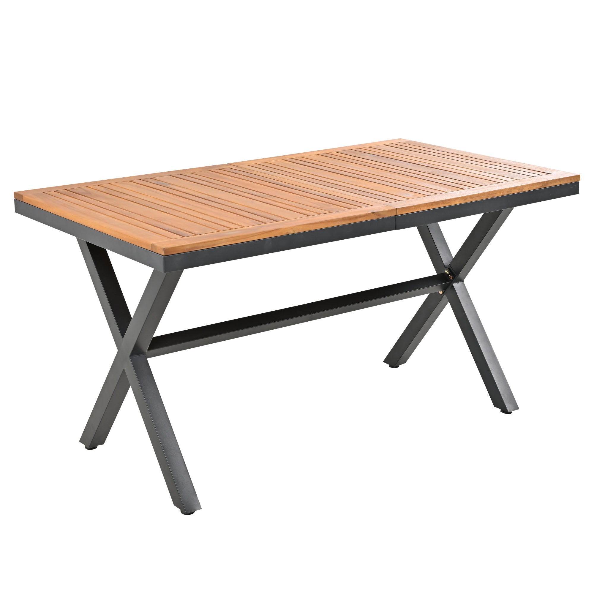 Logidon Tuineetset 7-delig Rope Lounge met acaciahouten tafel beige kussens