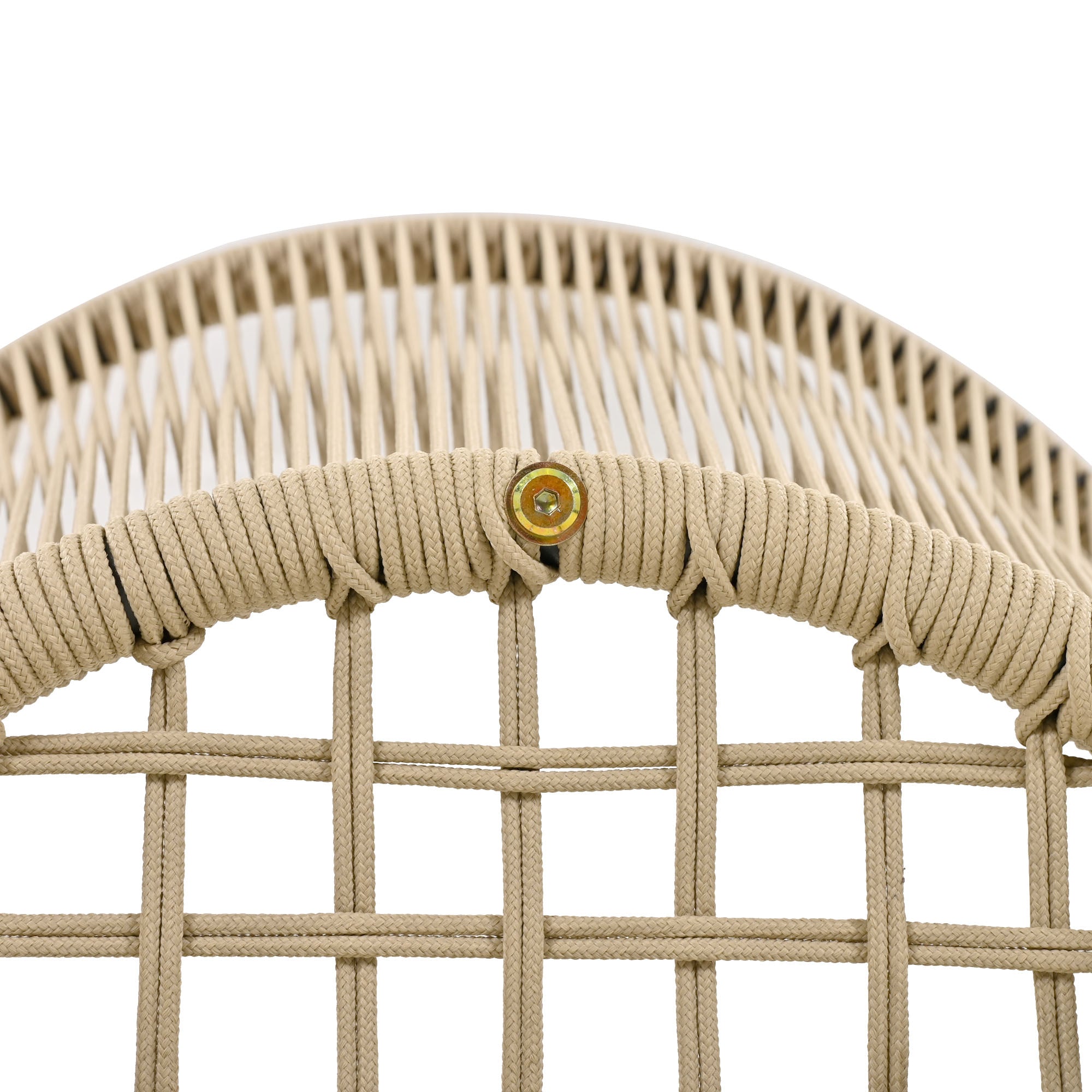 Logidon Tuineetset 7-delig Rope Lounge met acaciahouten tafel beige kussens